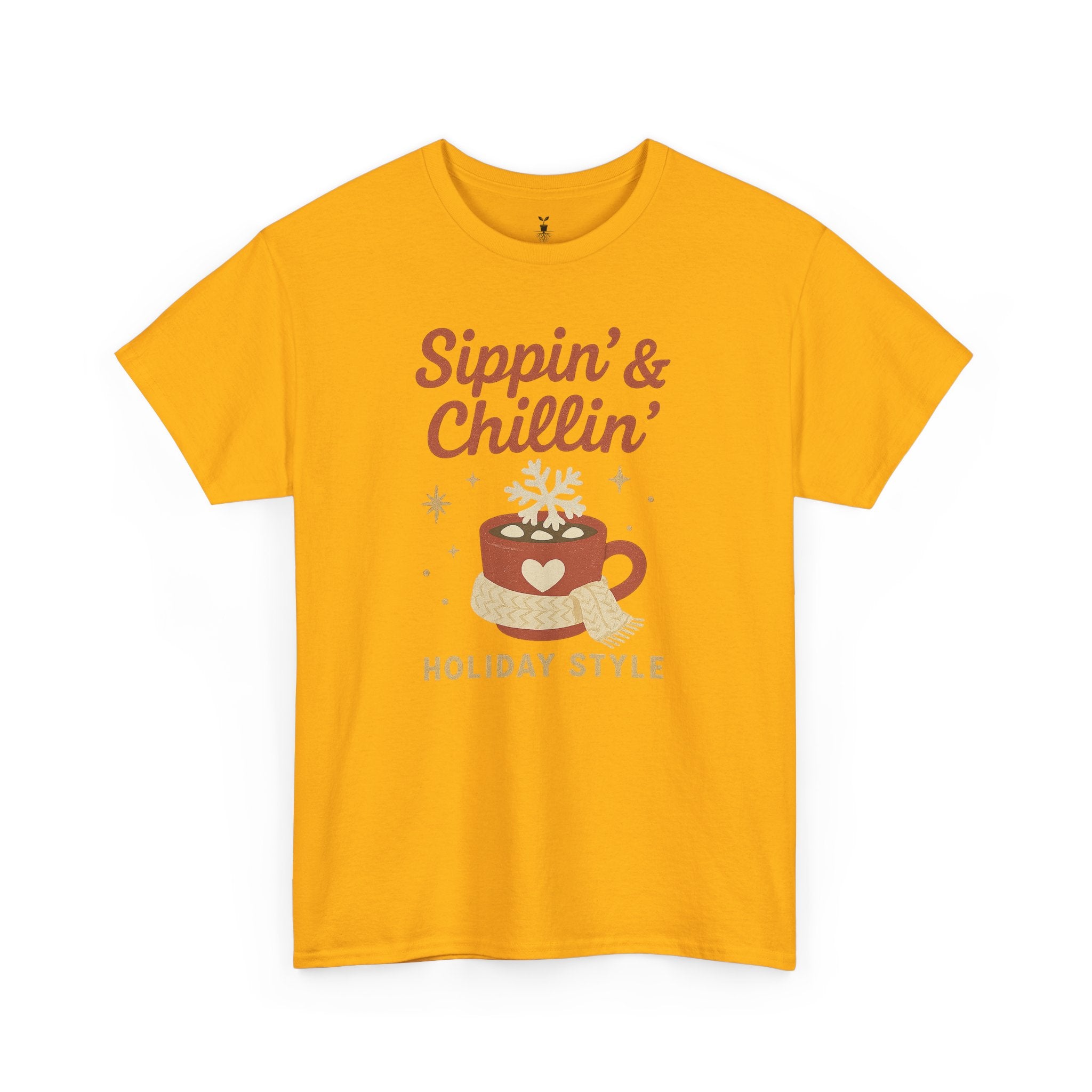 Sippin and Chillin Mug with Snowflake Marshmallows Christmas T-Shirt