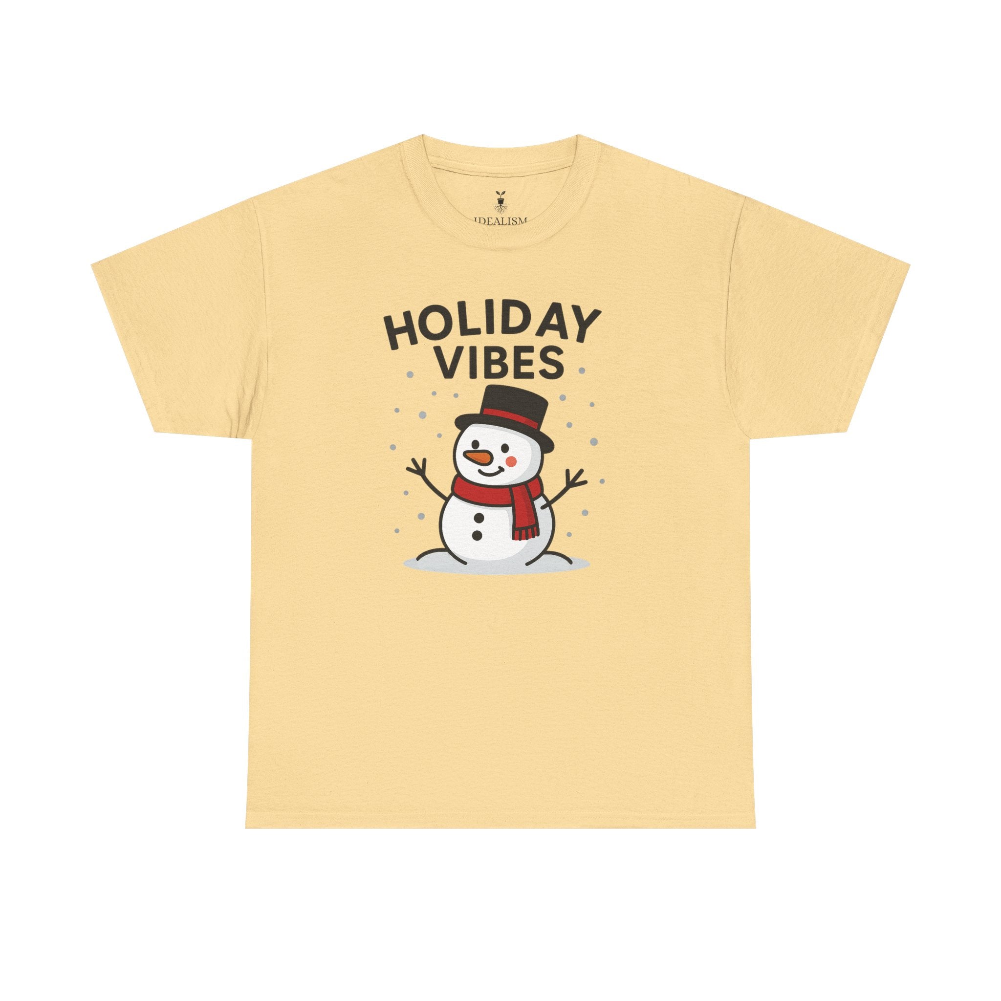 Holiday Vibes Snowman Christmas T-Shirt