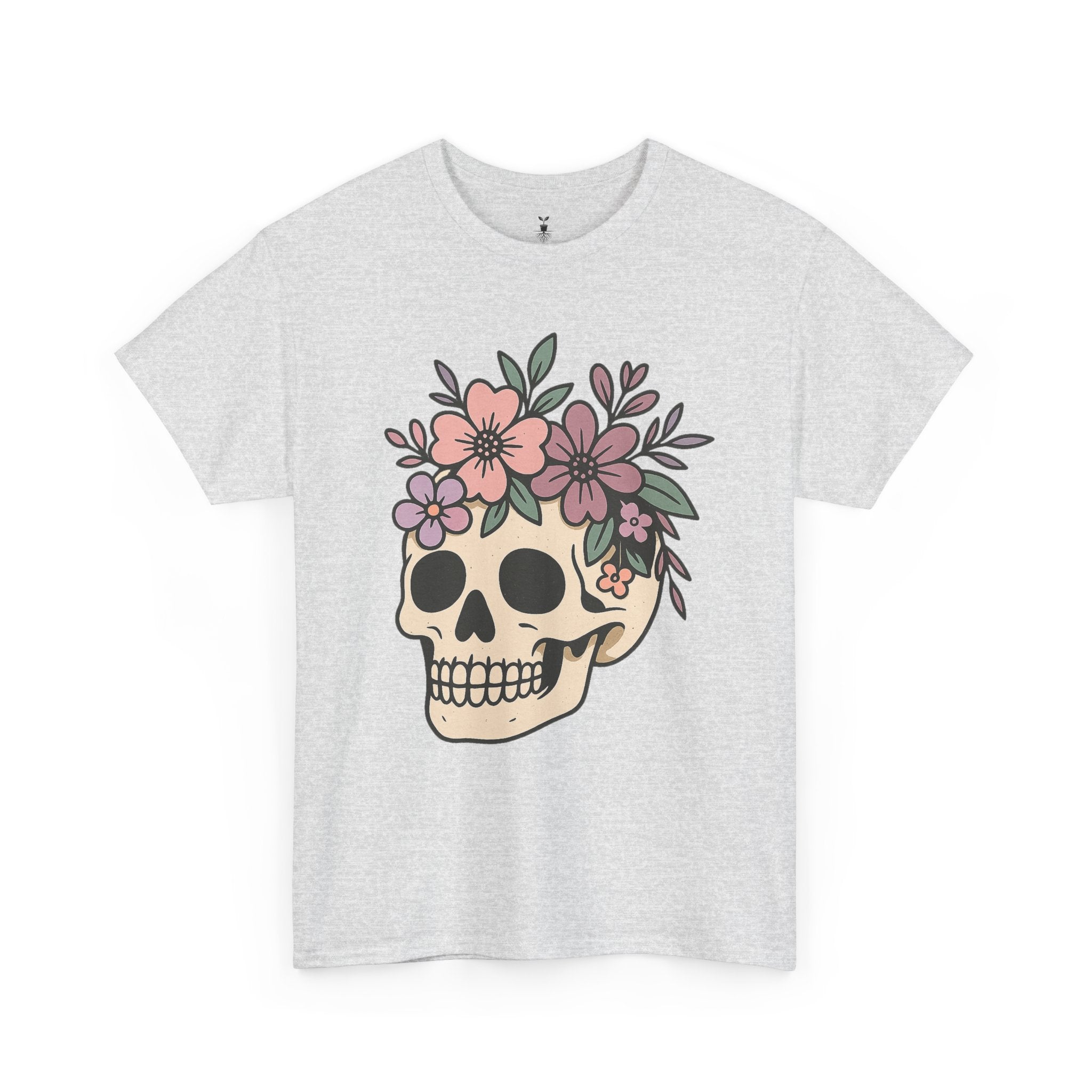 Halloween Skull Boho Flower tshirt