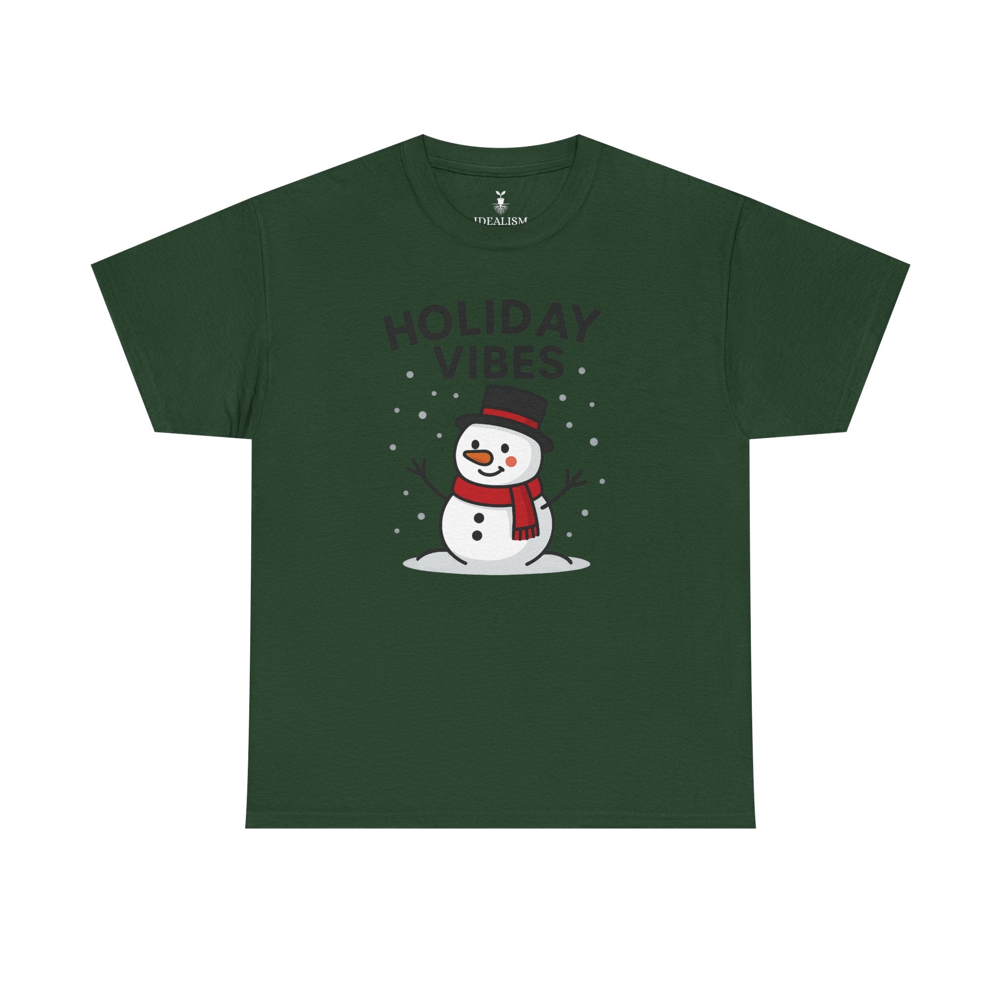 Holiday Vibes Snowman Christmas T-Shirt