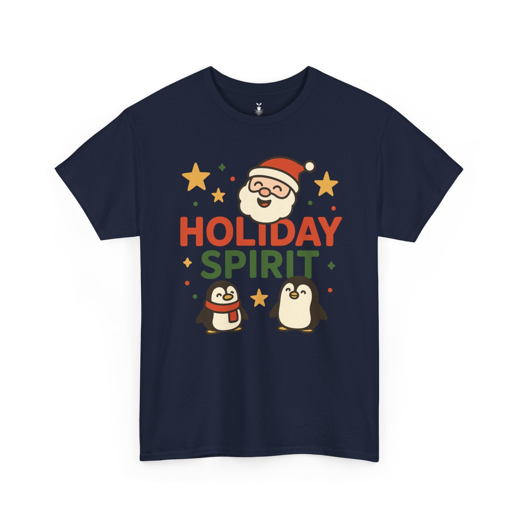 Santa and Penguins Holiday Spirit Christmas  T-Shirt