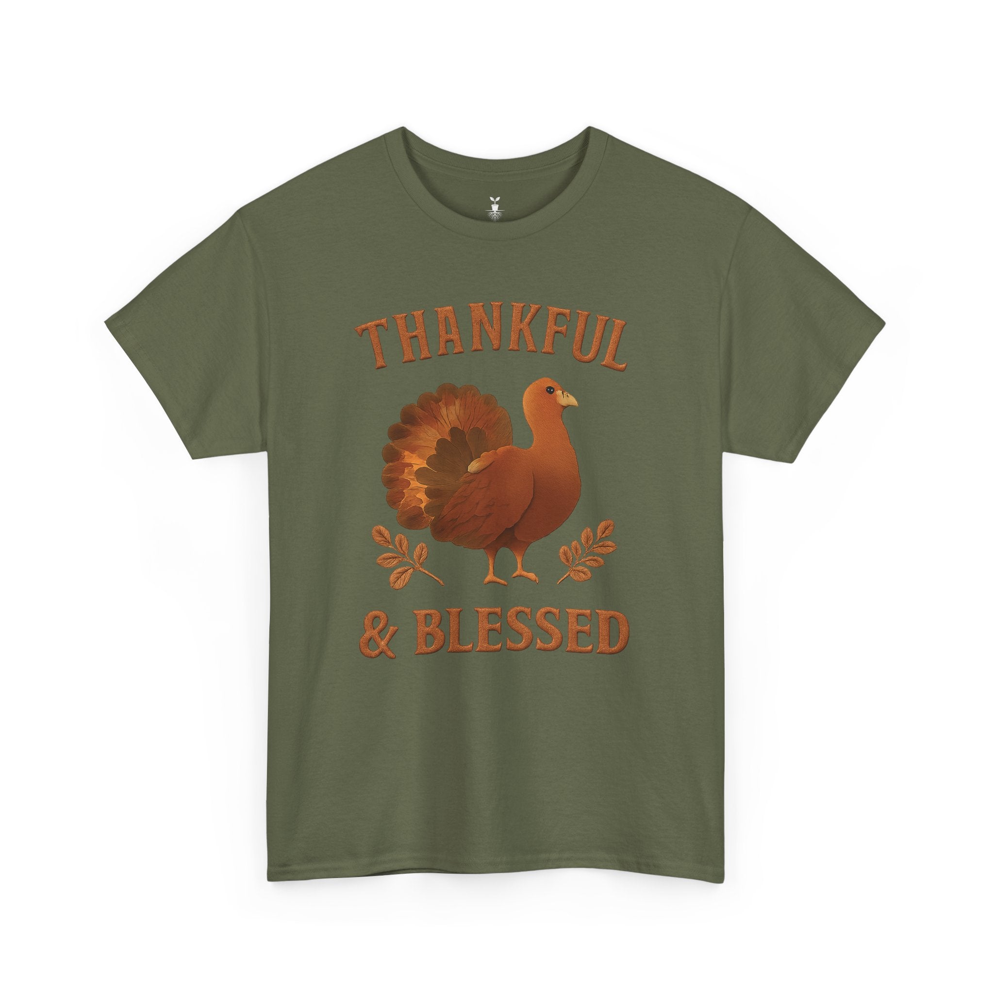 Fall Thankful and Blessed Turkey T-Shirt