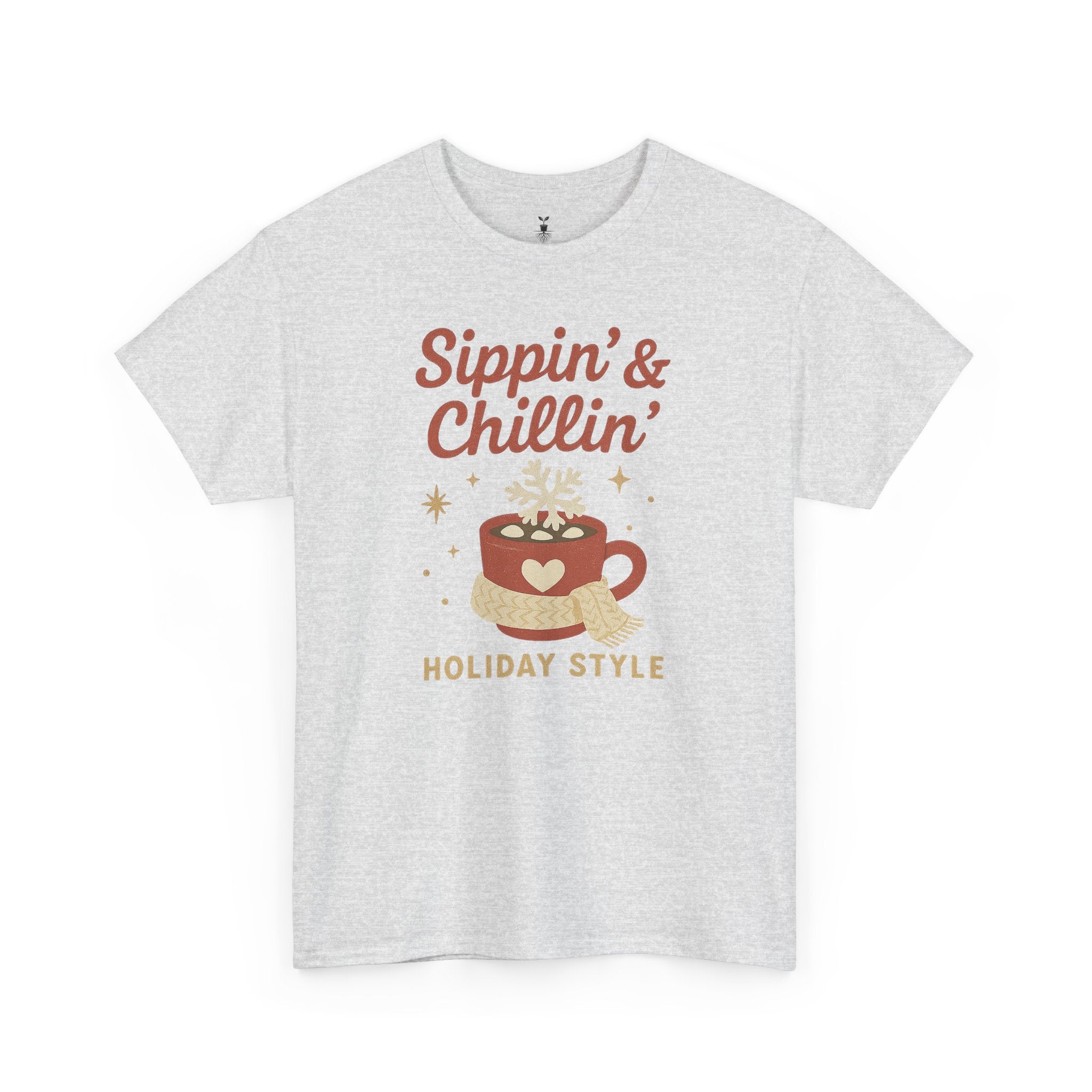 Sippin and Chillin Mug with Snowflake Marshmallows Christmas T-Shirt