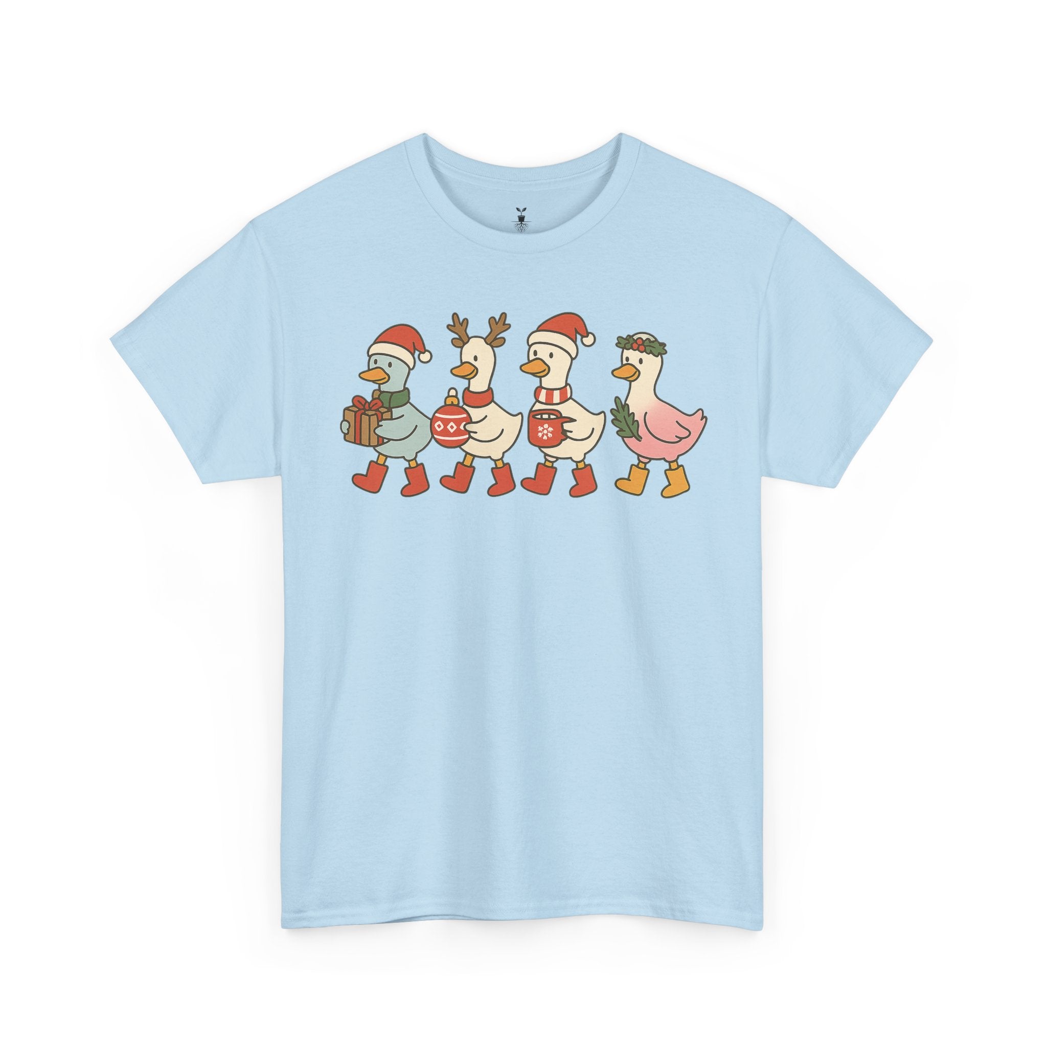 Funny Christmas Ducks with Santa Hat, Reindeer Antlers, Gifts and Festive Cheer T-Shirt