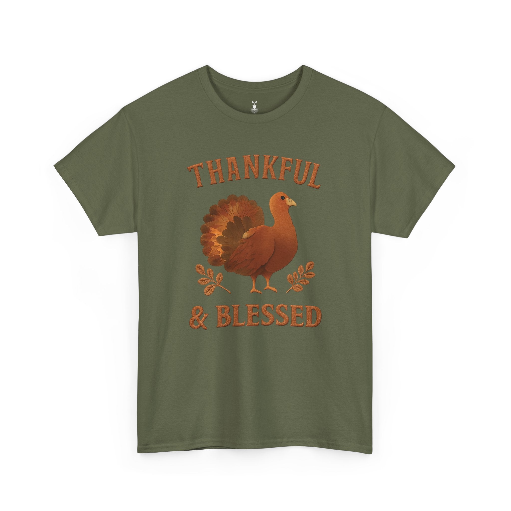 Fall Thankful and Blessed Turkey T-Shirt