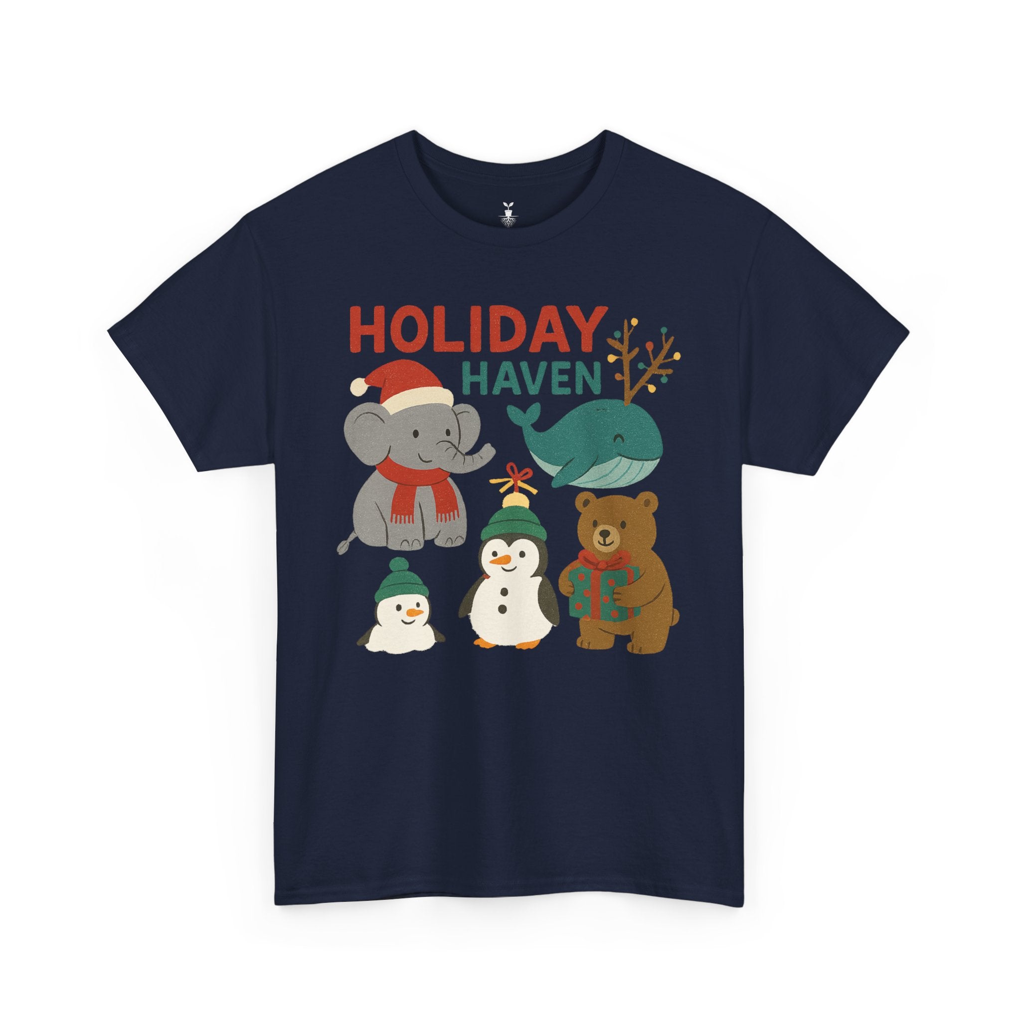 Holiday Haven Penguin Whale Elephant Bear T-Shirt