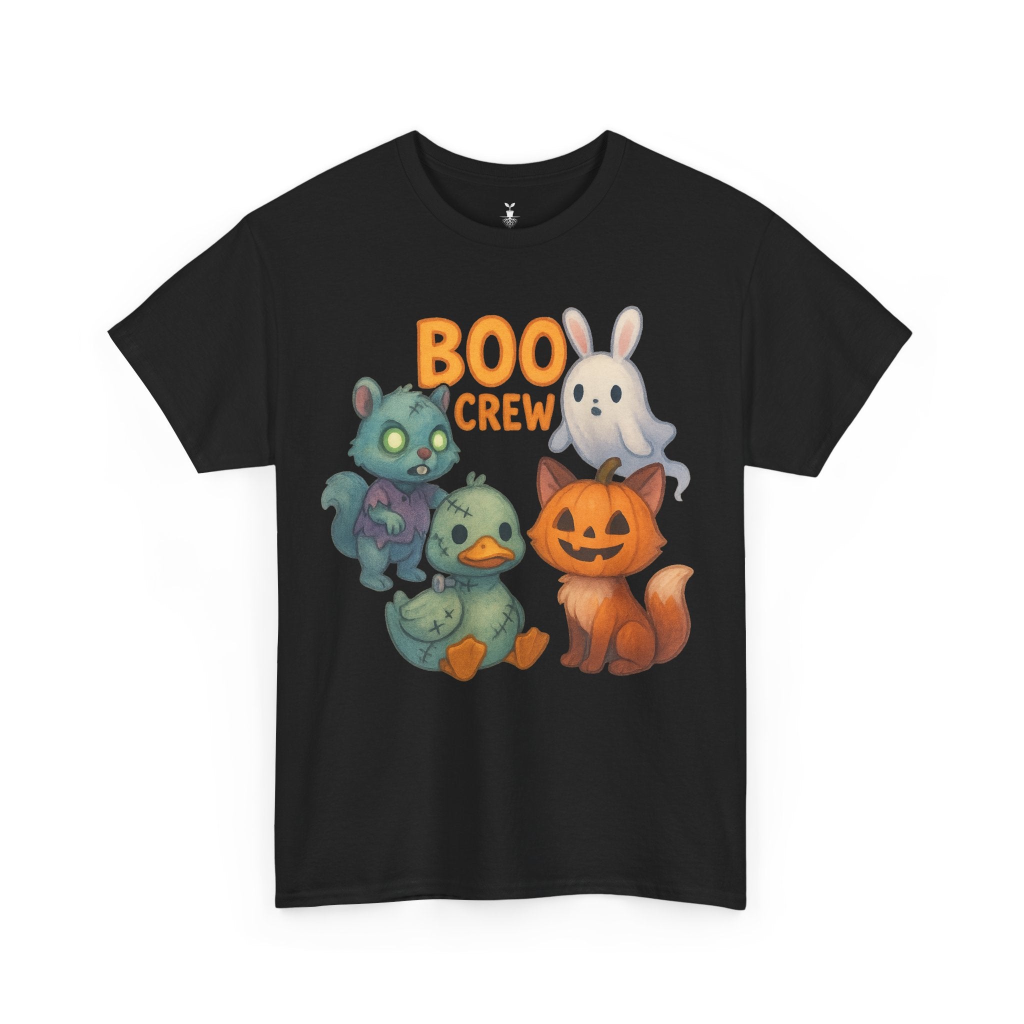 Zombie Squirrel, Ghost Bunny, Pumpkin Cat & Duck  Boo Crew T-Shirt