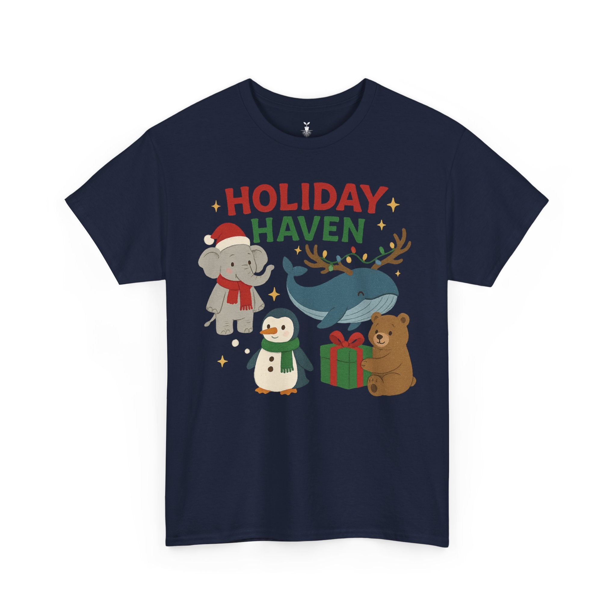 Holiday Haven Penguin Bear Whale Elephant T-Shirt
