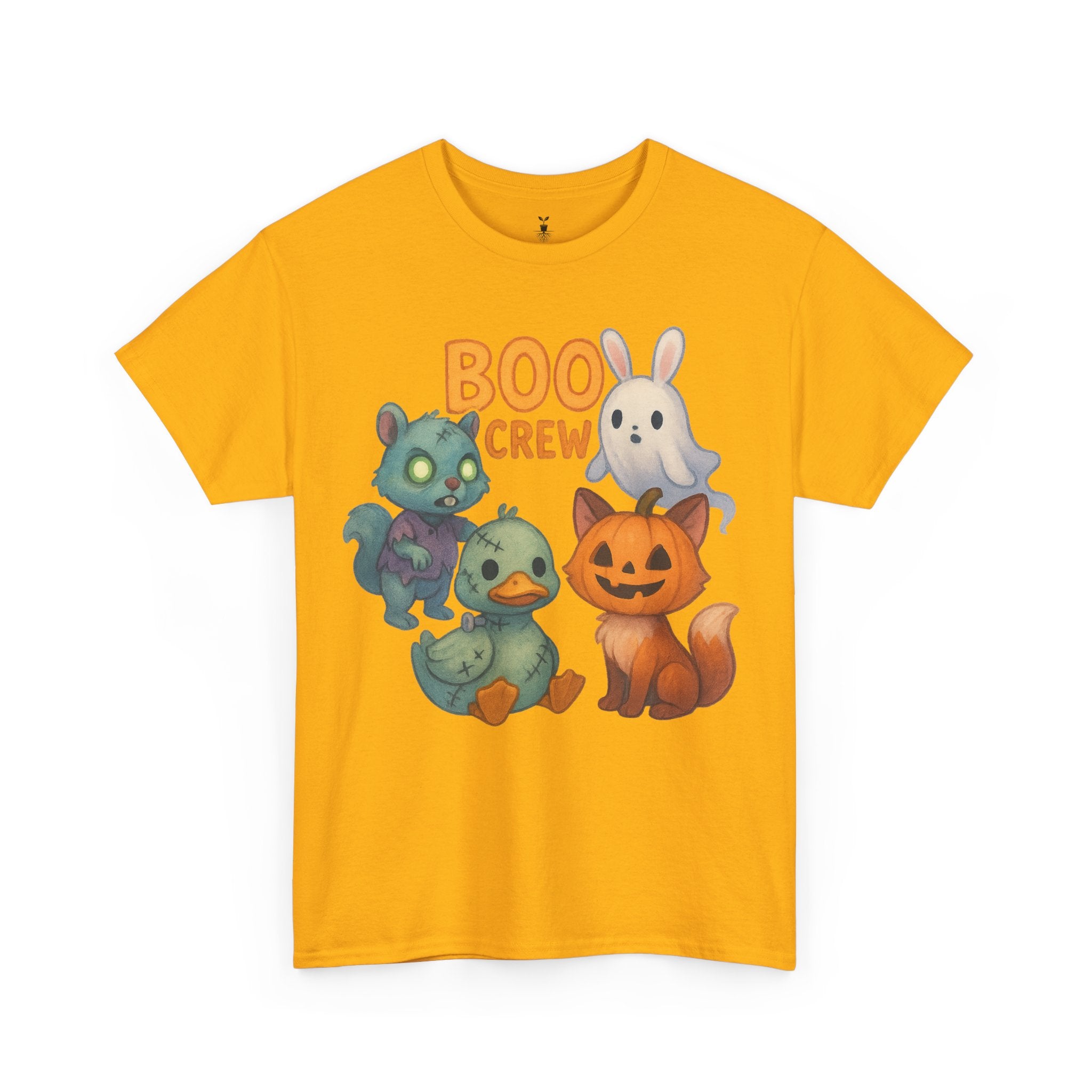 Zombie Squirrel, Ghost Bunny, Pumpkin Cat & Duck  Boo Crew T-Shirt