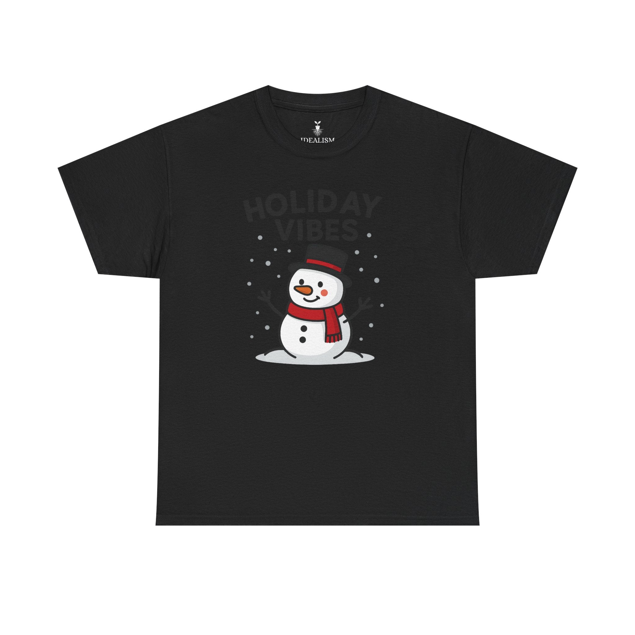Holiday Vibes Snowman Christmas T-Shirt
