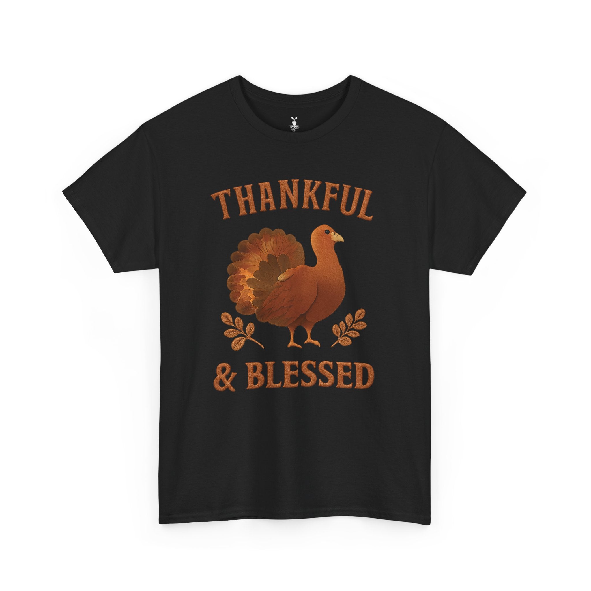 Fall Thankful and Blessed Turkey T-Shirt