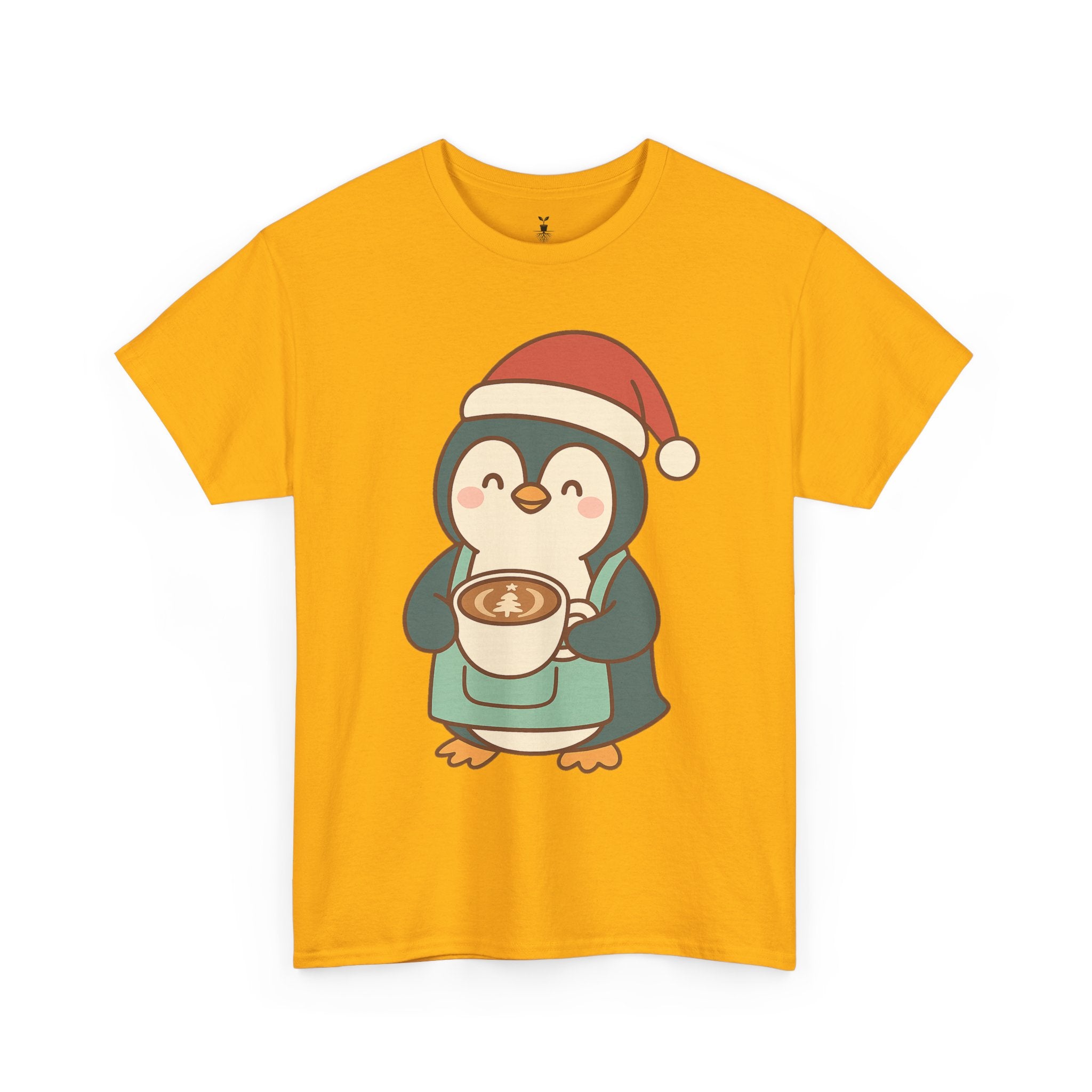 Penguin with Christmas Cup T-Shirt