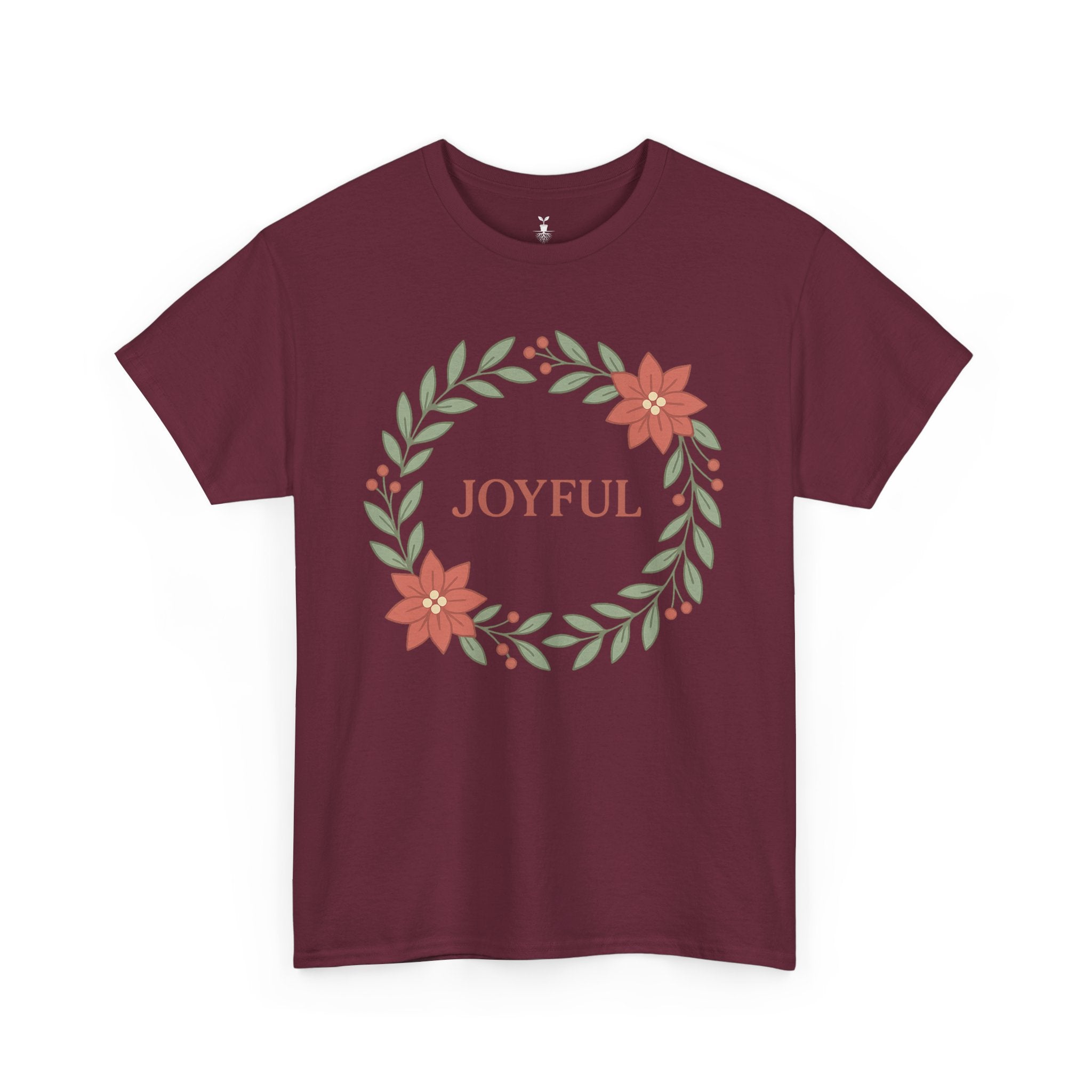Floral Joyful Christmas T-Shirt