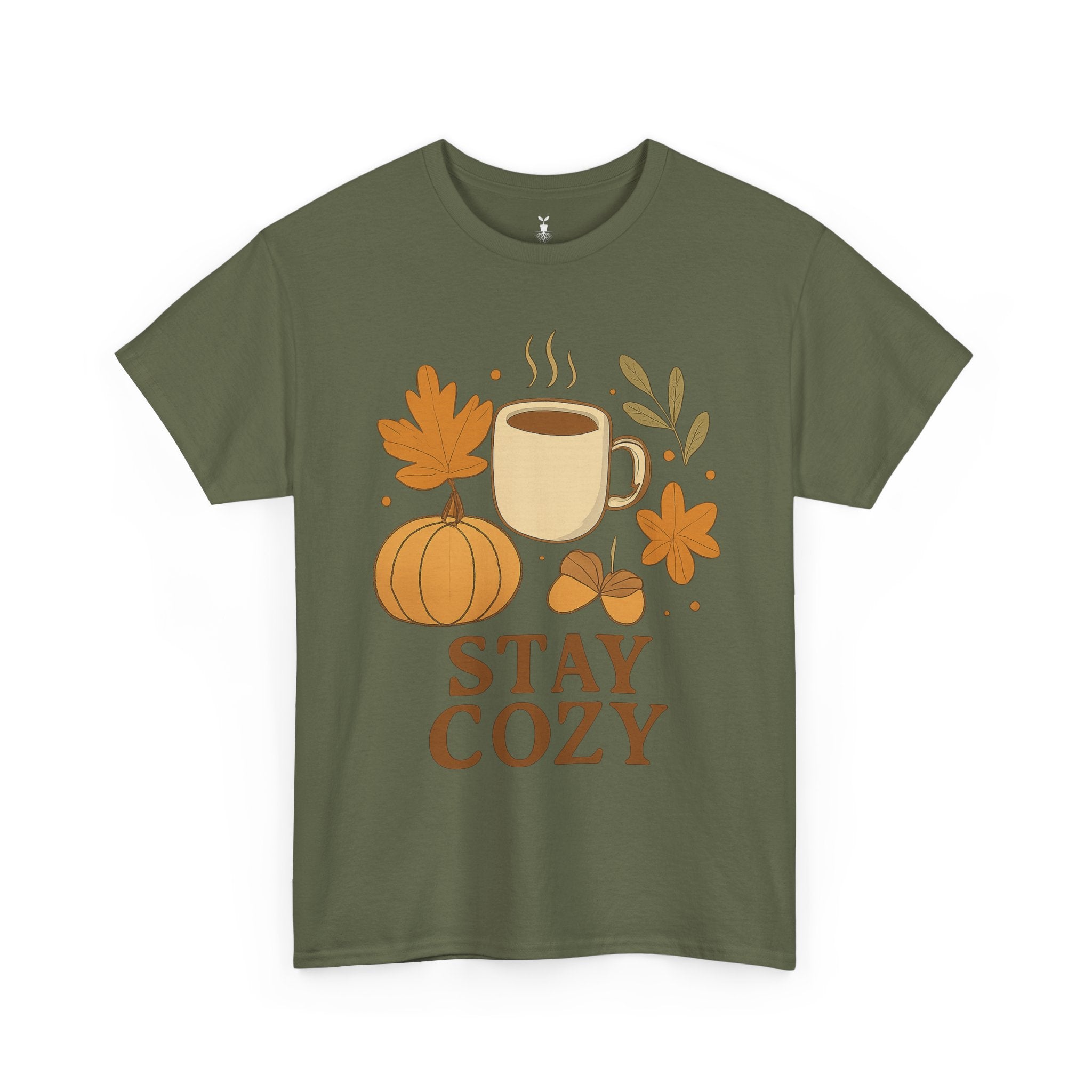 Coffee Mug Pumpkin Leaves and Acorns Autumn Stay Cozy T-Shirt