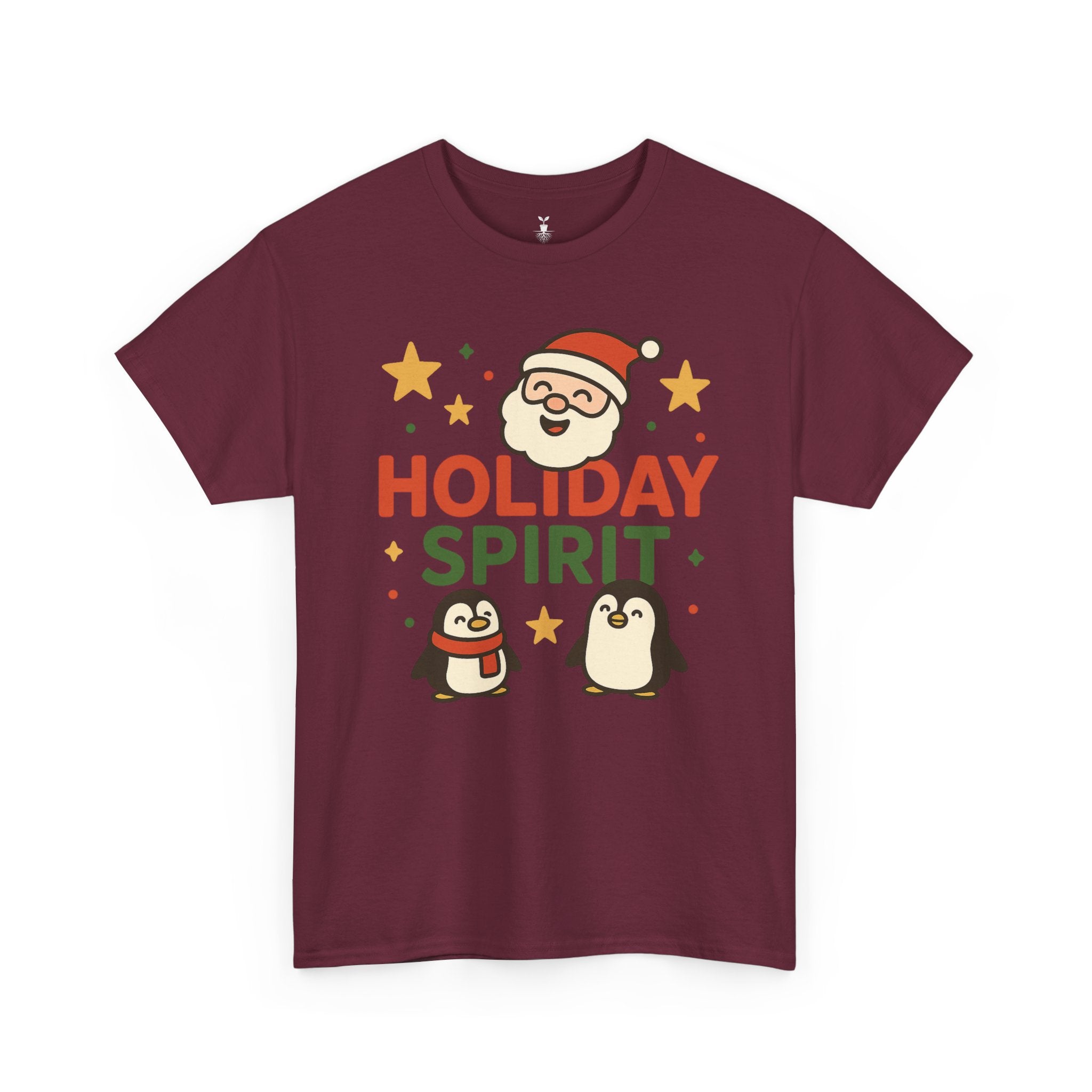 Santa and Penguins Holiday Spirit Christmas  T-Shirt