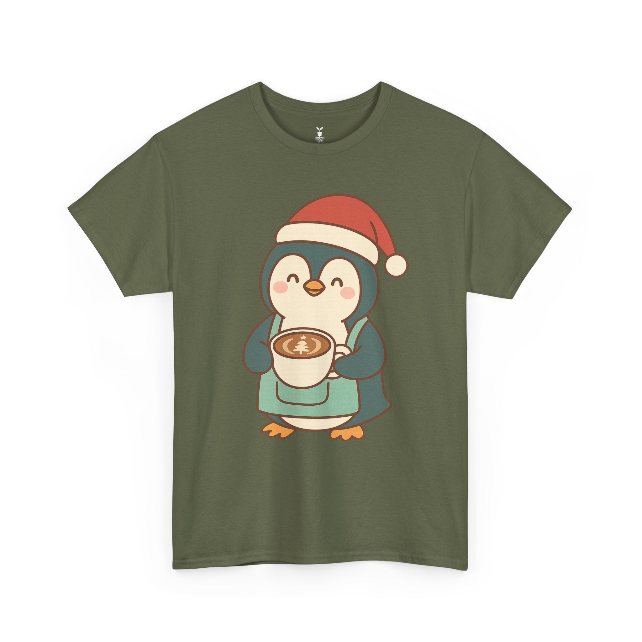 Penguin with Christmas Cup T-Shirt