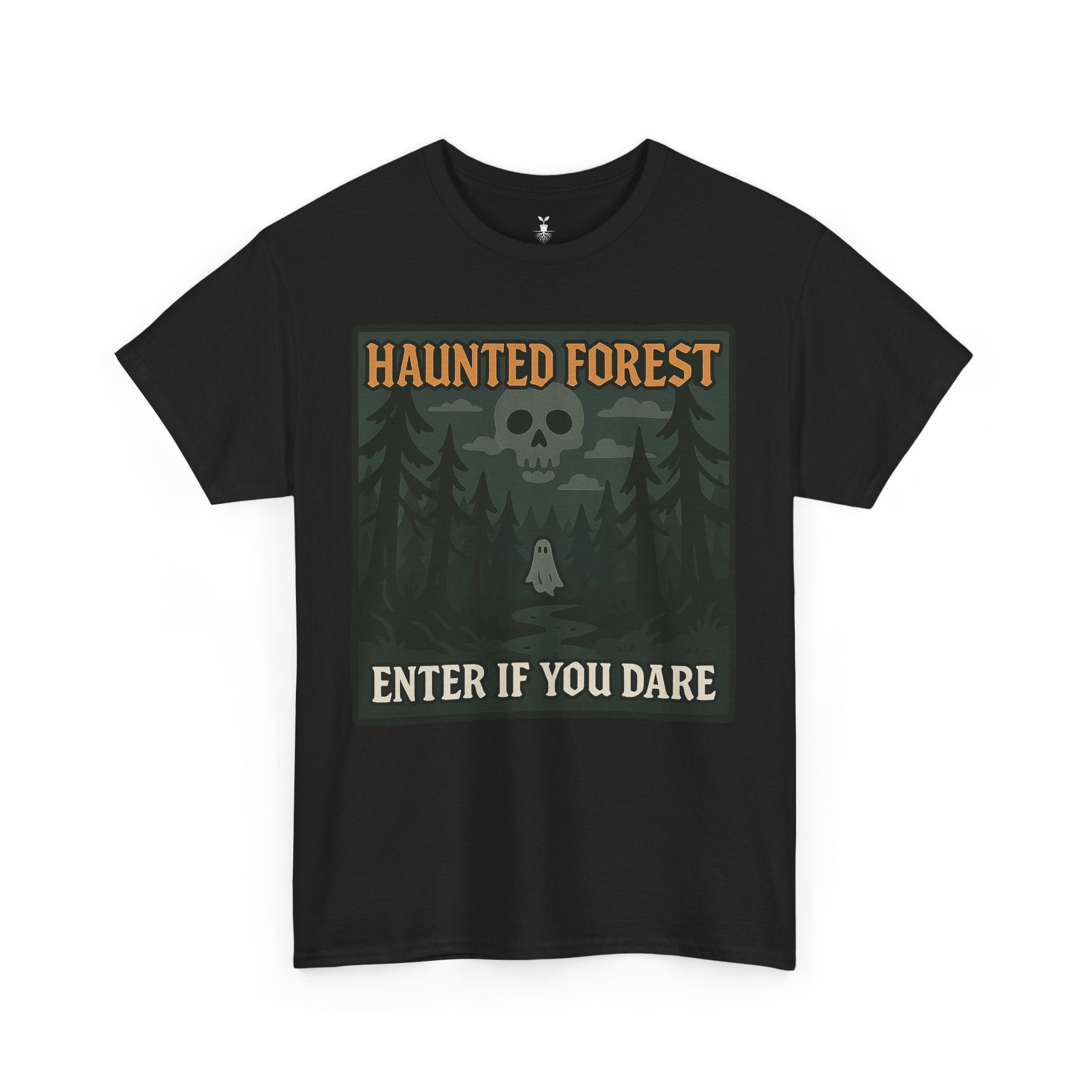 Ghost & Skull Haunted Forest Halloween T-Shirt