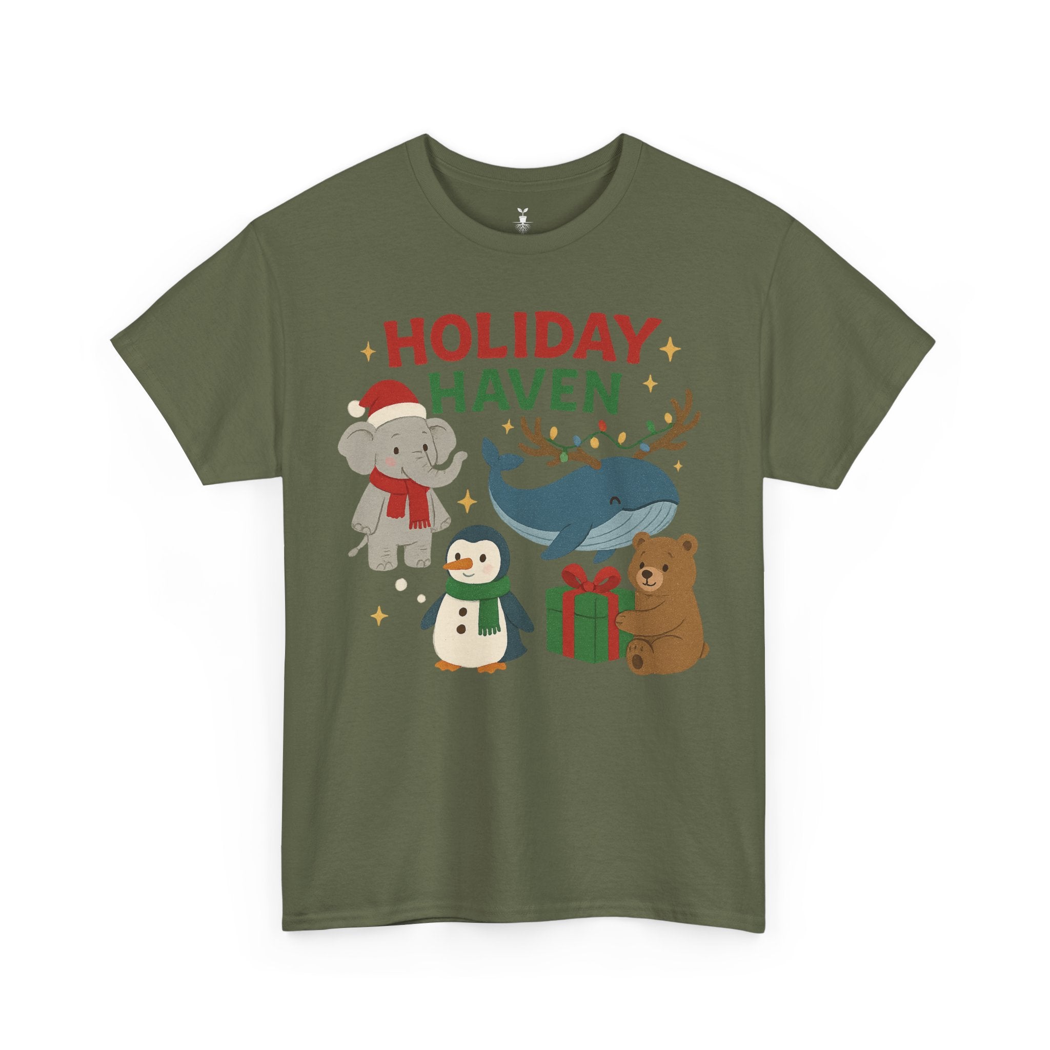 Holiday Haven Penguin Bear Whale Elephant T-Shirt