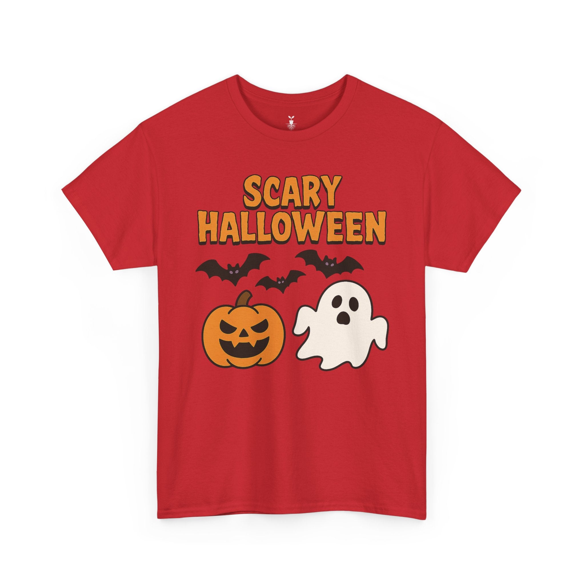 Scary Halloween with Ghost, Pumpkin, and Bats T-Shirt