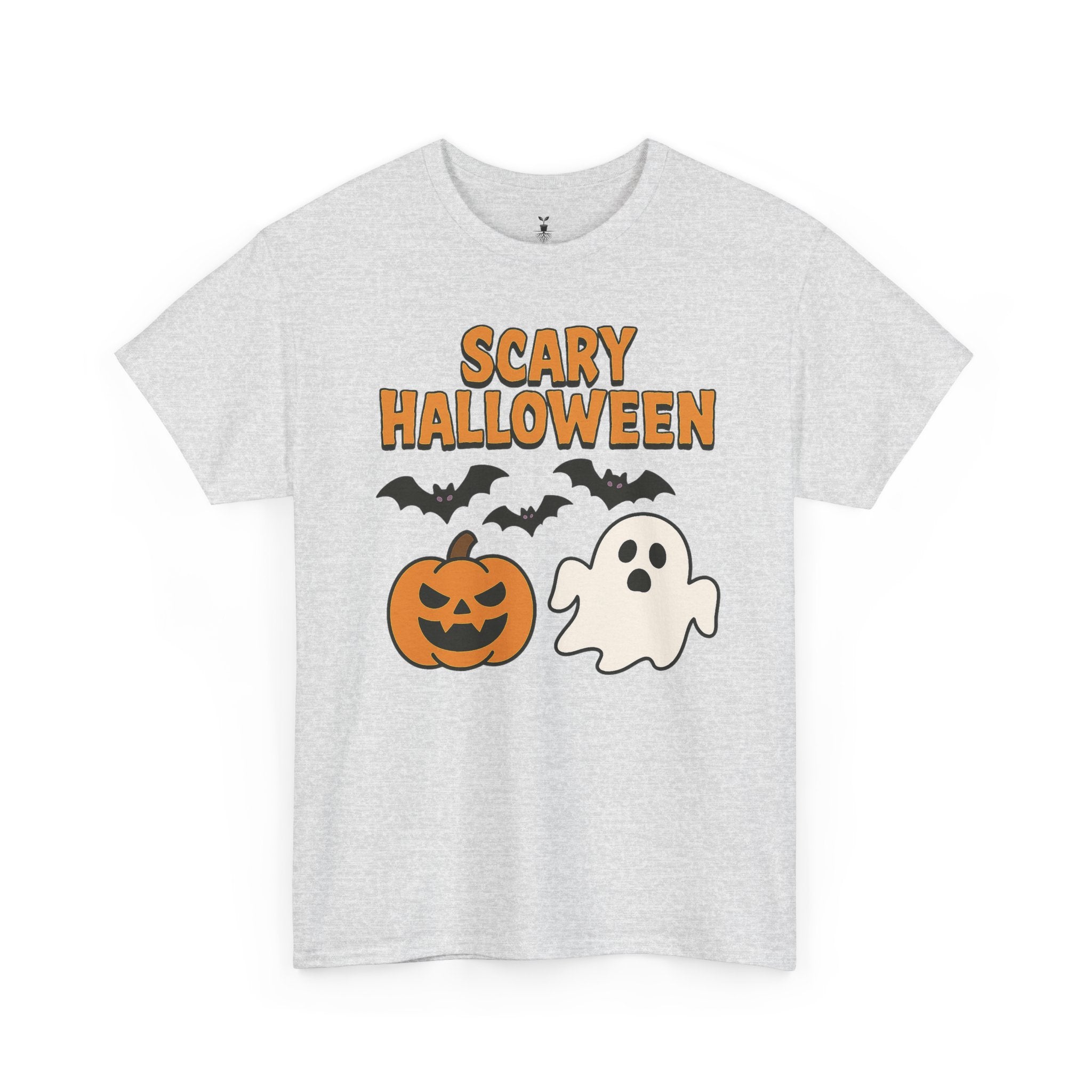 Scary Halloween with Ghost, Pumpkin, and Bats T-Shirt