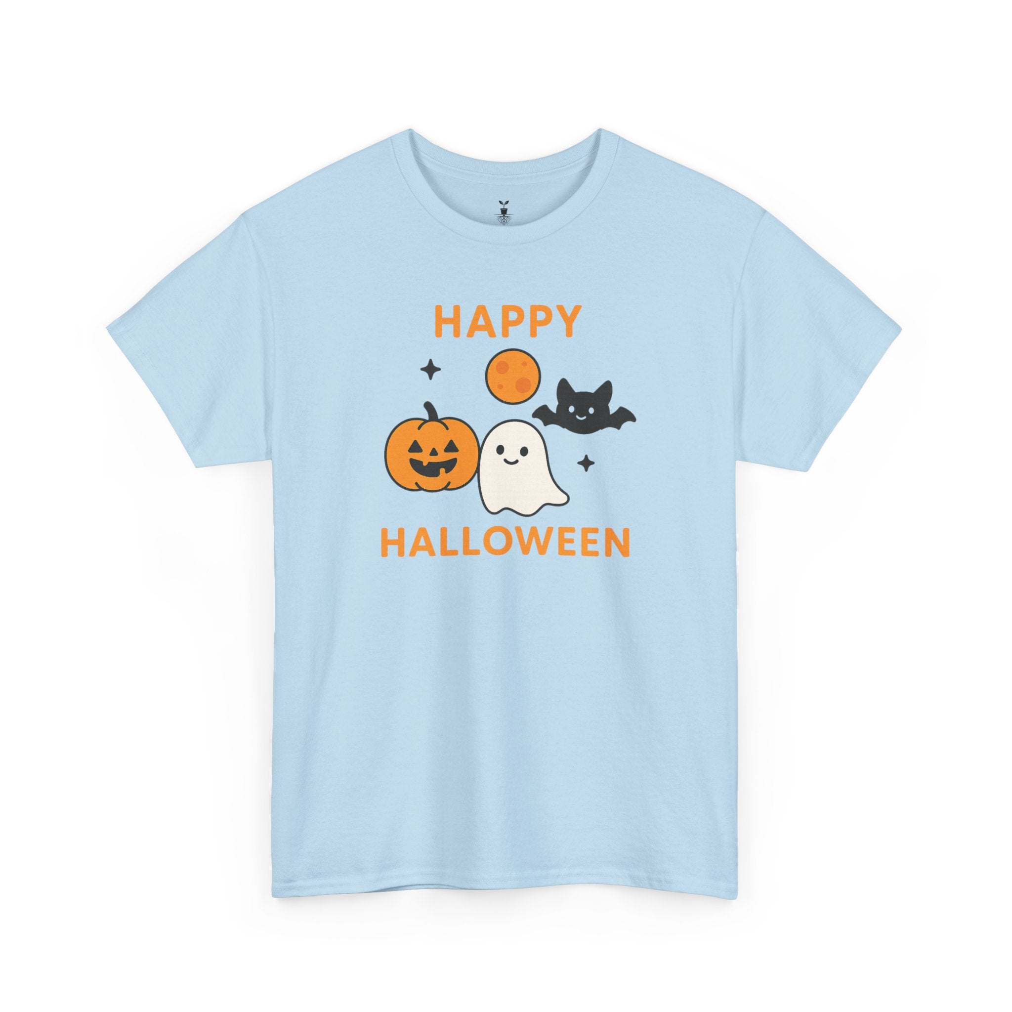 Cartoon Pumpkin, Ghost & Bat T-Shirt