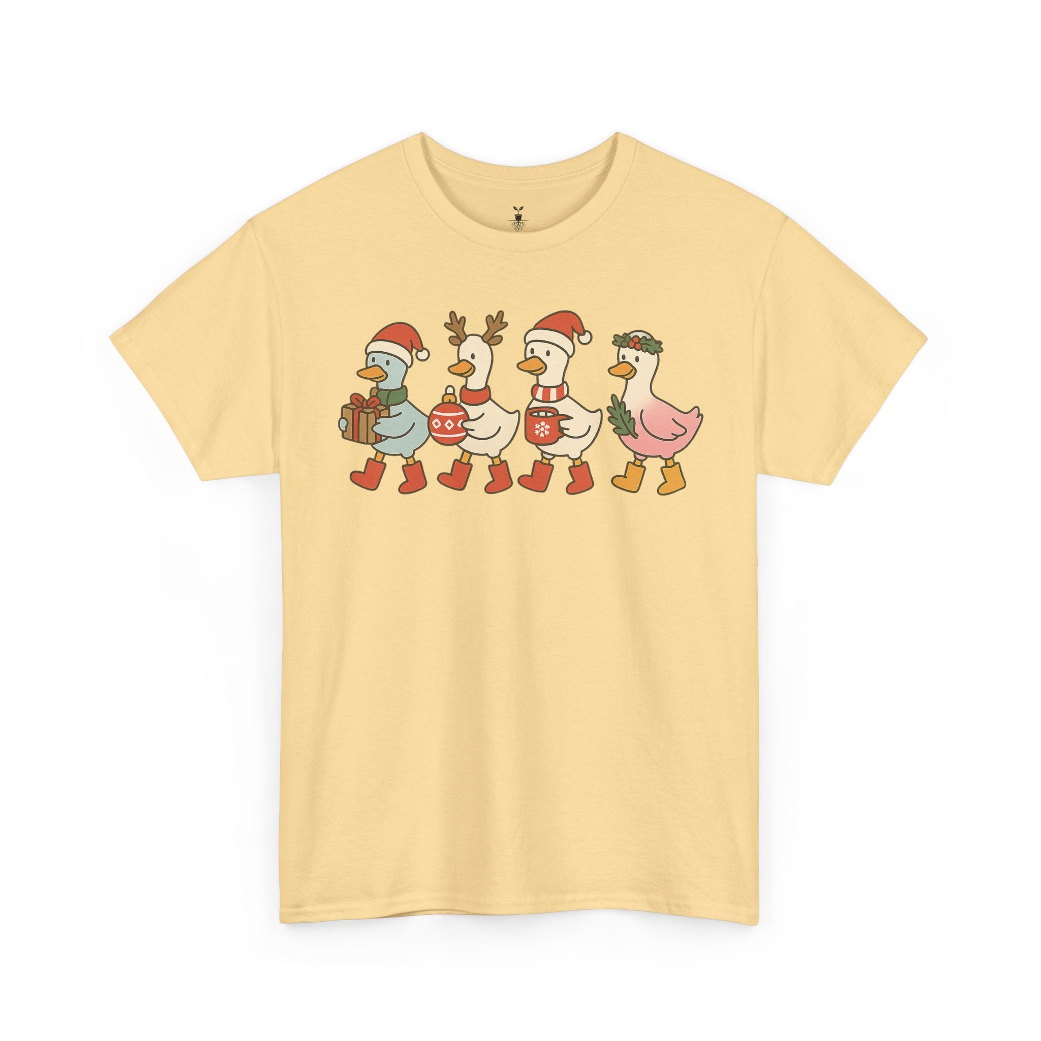 Funny Christmas Ducks with Santa Hat, Reindeer Antlers, Gifts and Festive Cheer T-Shirt