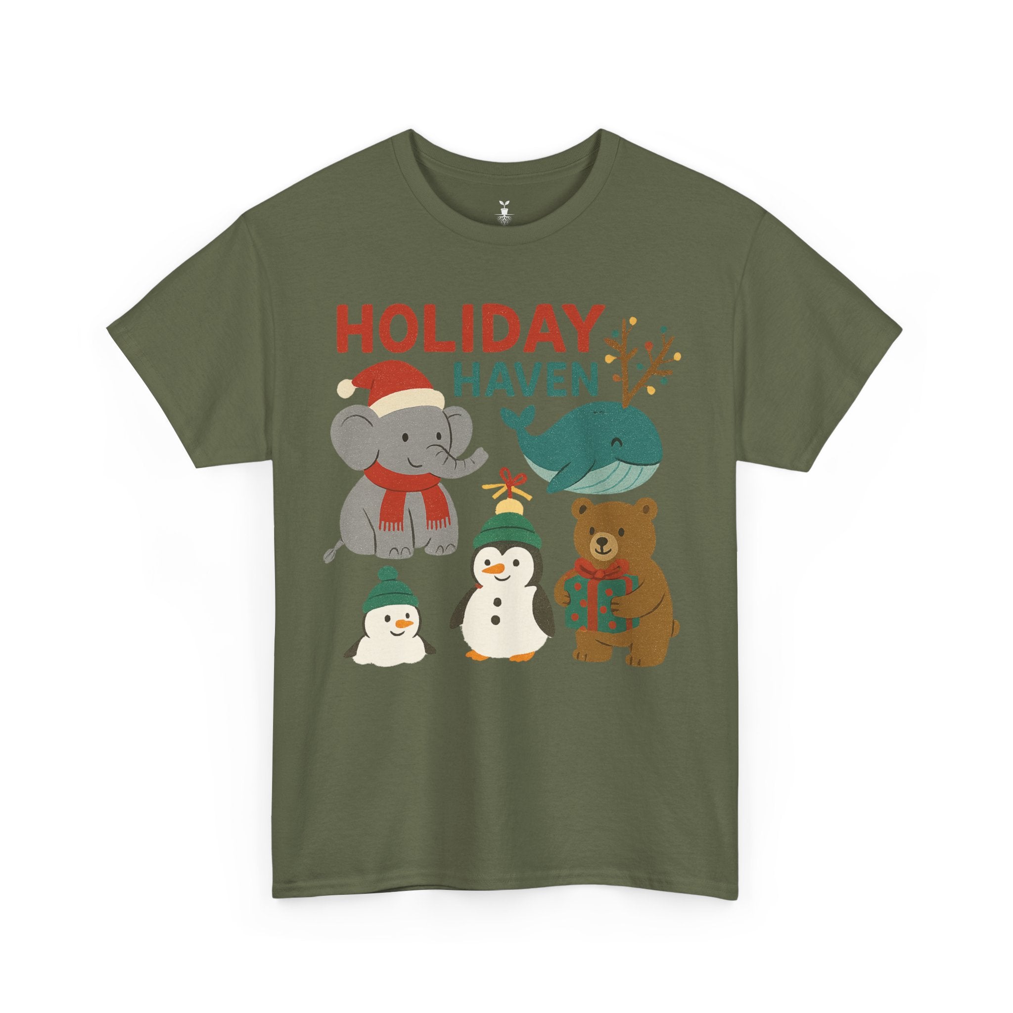 Holiday Haven Penguin Whale Elephant Bear T-Shirt