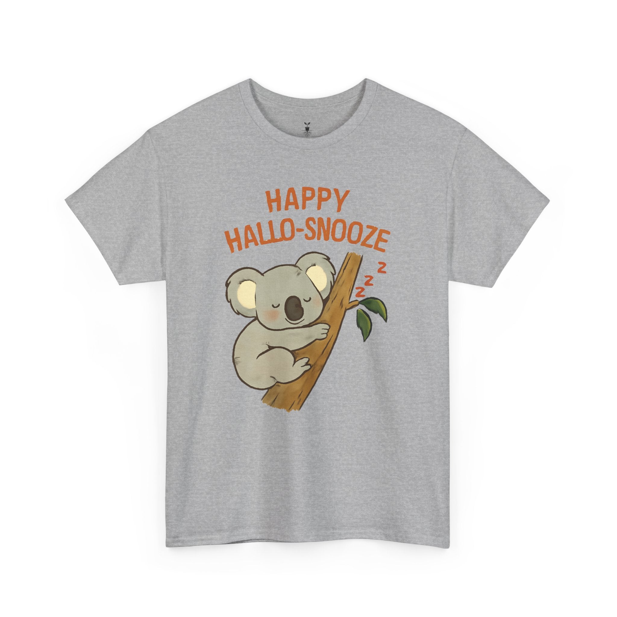 Happy Hallo-Snooze T-Shirt – Funny Sleeping Koala Halloween Graphic Tee, Cute Spooky Season Shirt with Autumn Vibes