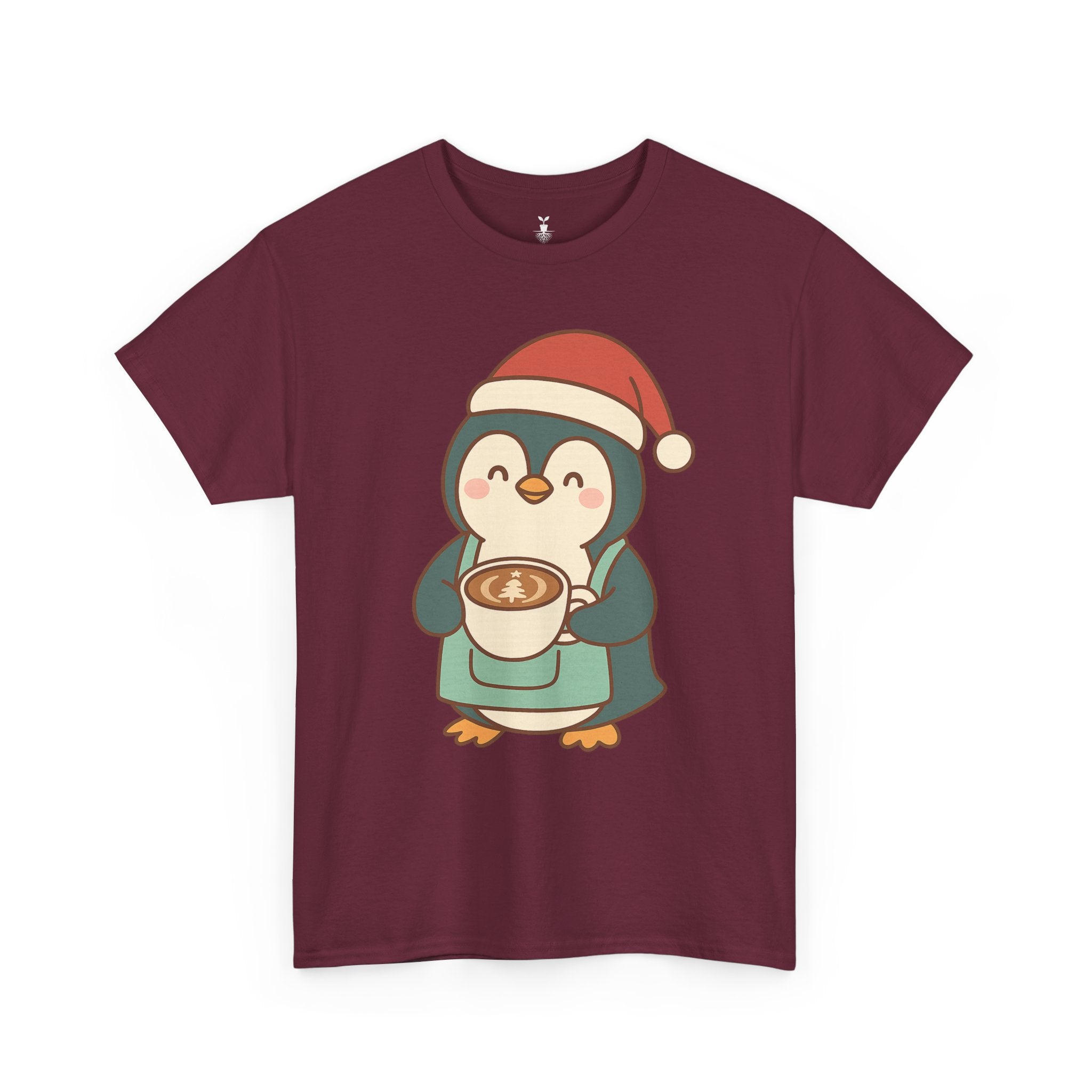 Penguin with Christmas Cup T-Shirt