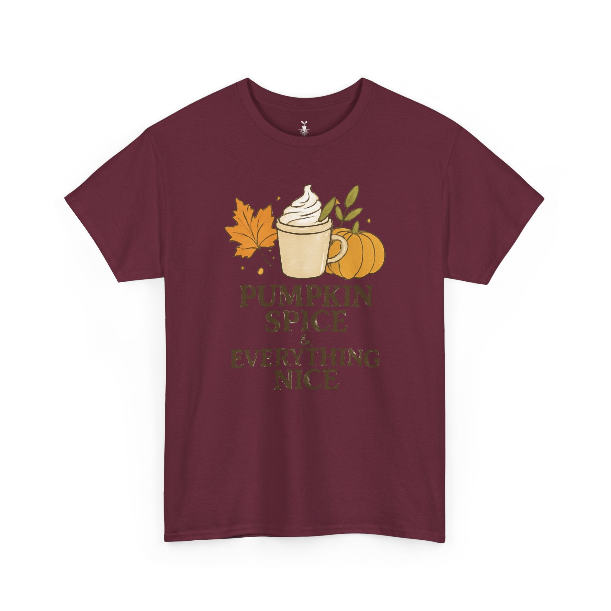 Seasonal Autumn Coffee Cup and Pumpkin Spice T-Shirt