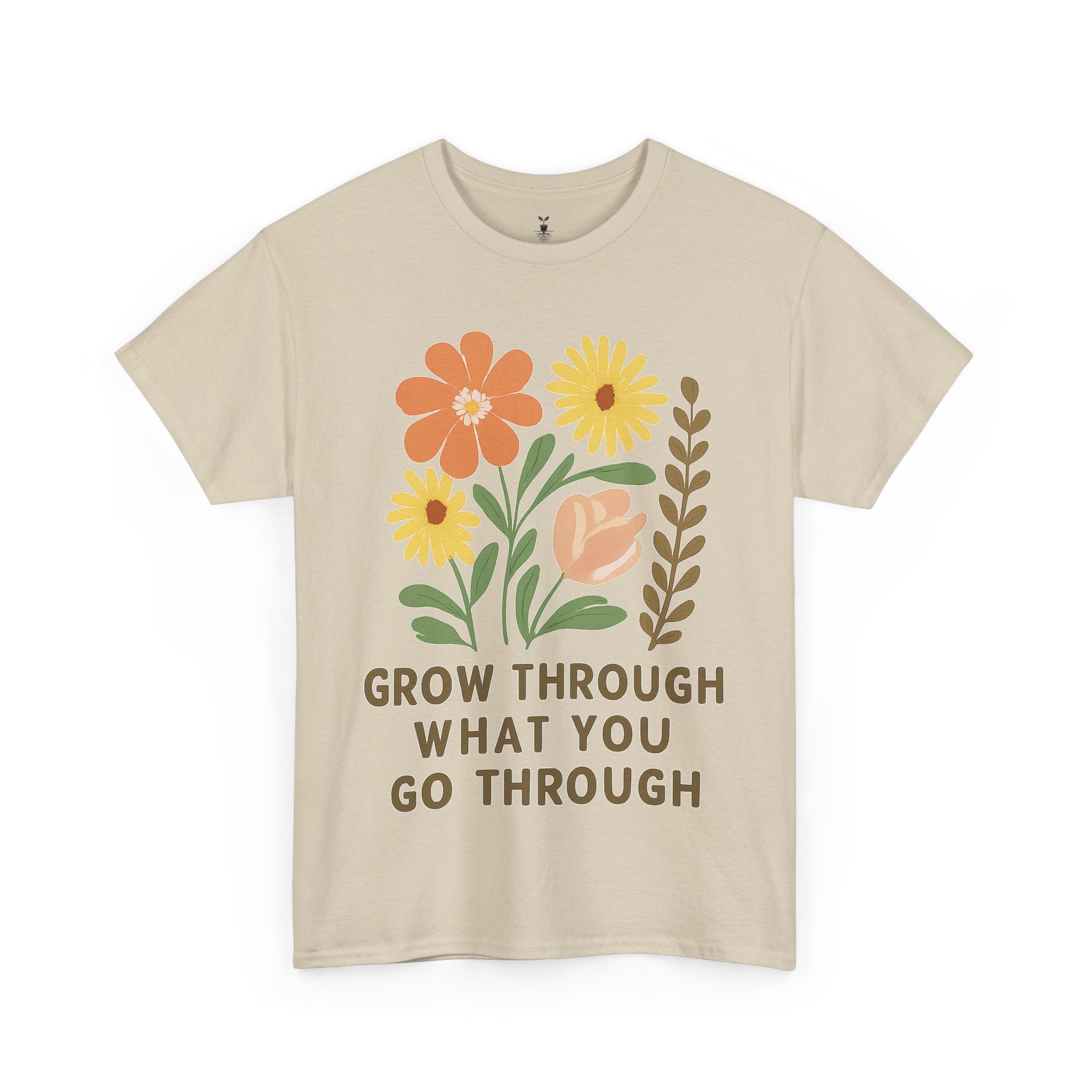 Boho Floral Grow Through What You Go ThroughT-Shirt