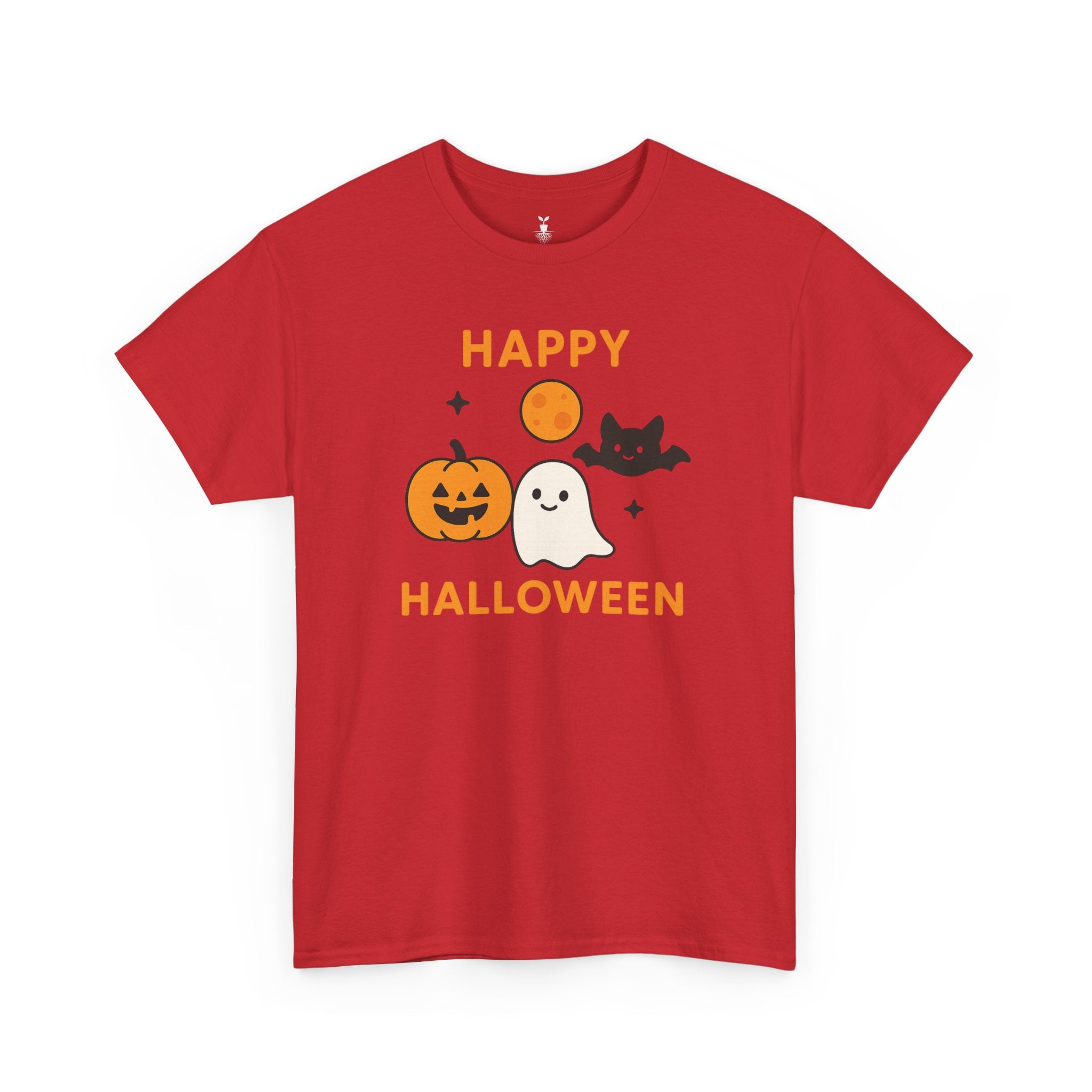 Cartoon Pumpkin, Ghost & Bat T-Shirt