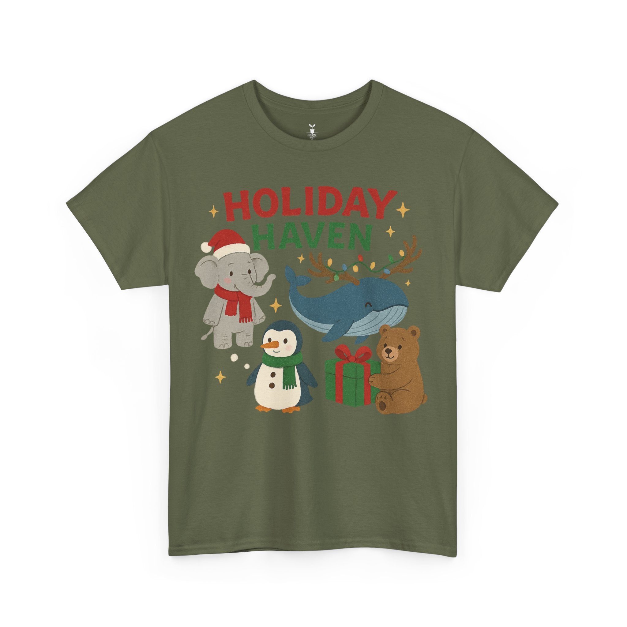 Holiday Haven Penguin Bear Whale Elephant T-Shirt