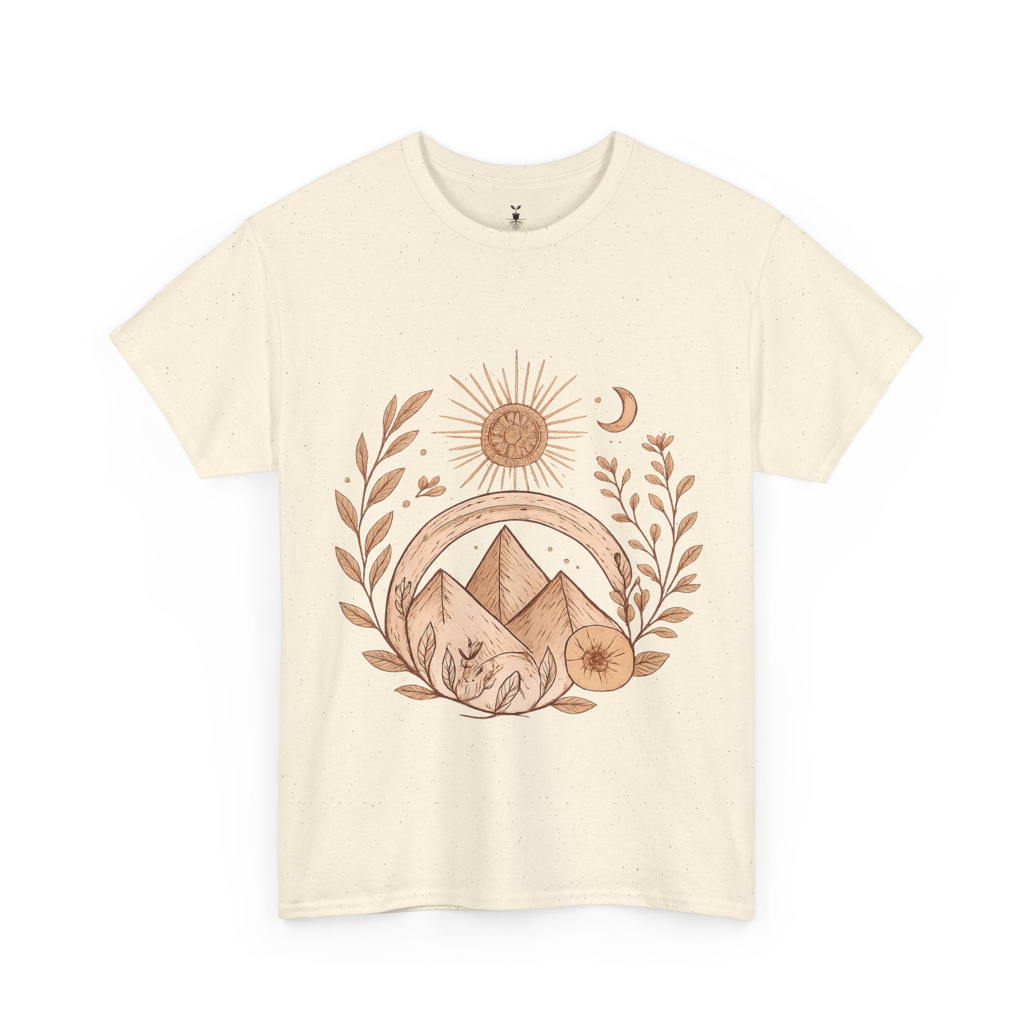 Sun, Moon, and Mountain Bohemian T-Shirt