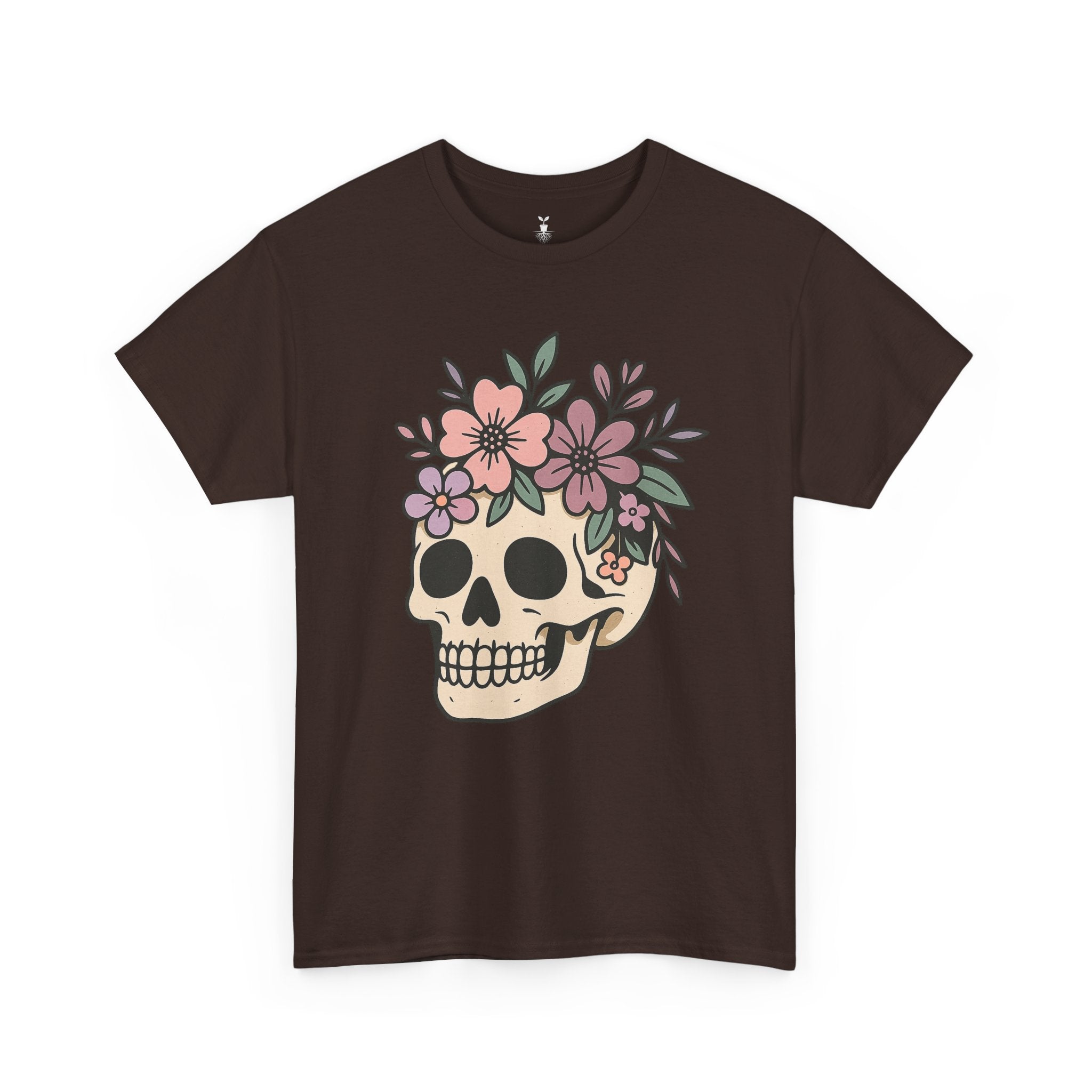 Halloween Skull Boho Flower tshirt