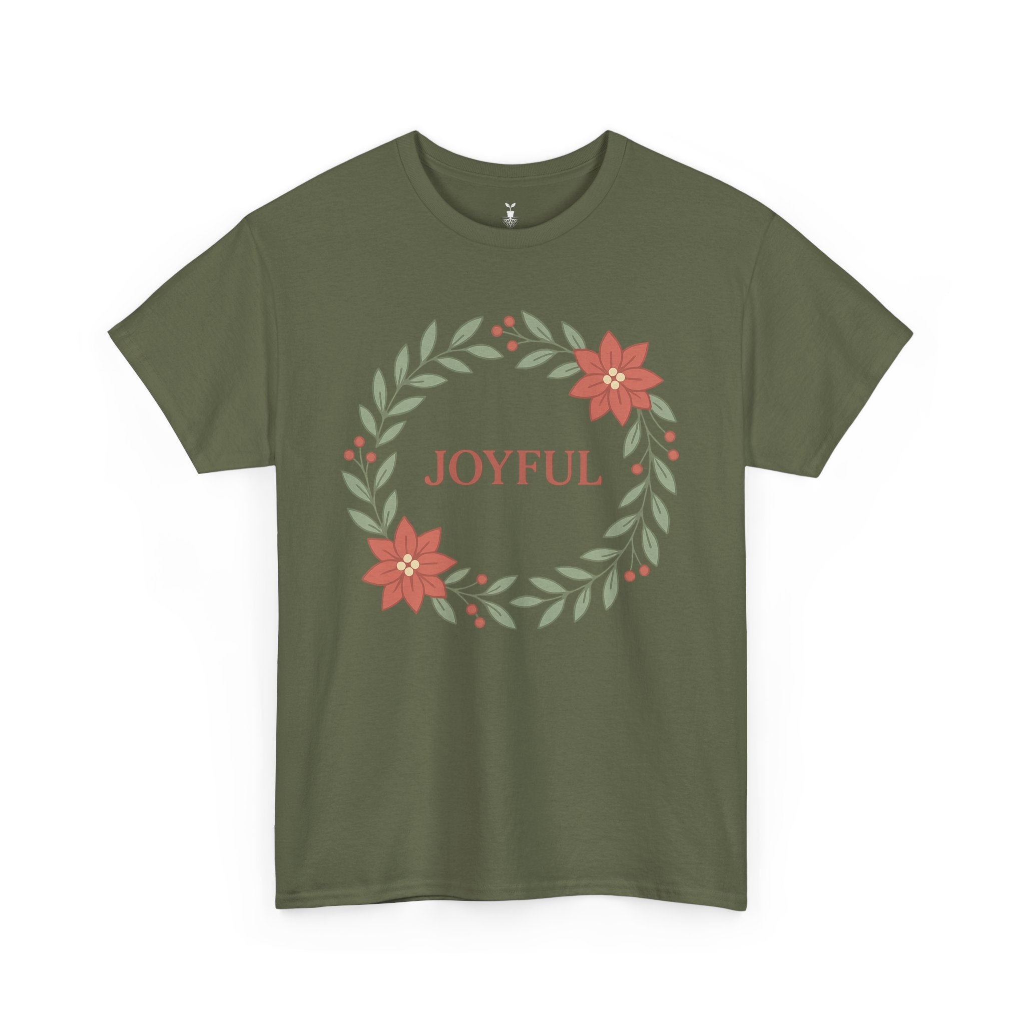 Floral Joyful Christmas T-Shirt