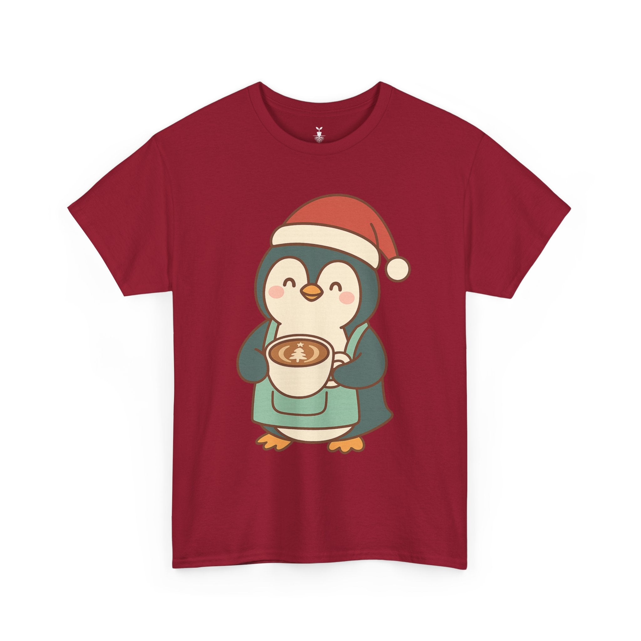 Penguin with Christmas Cup T-Shirt