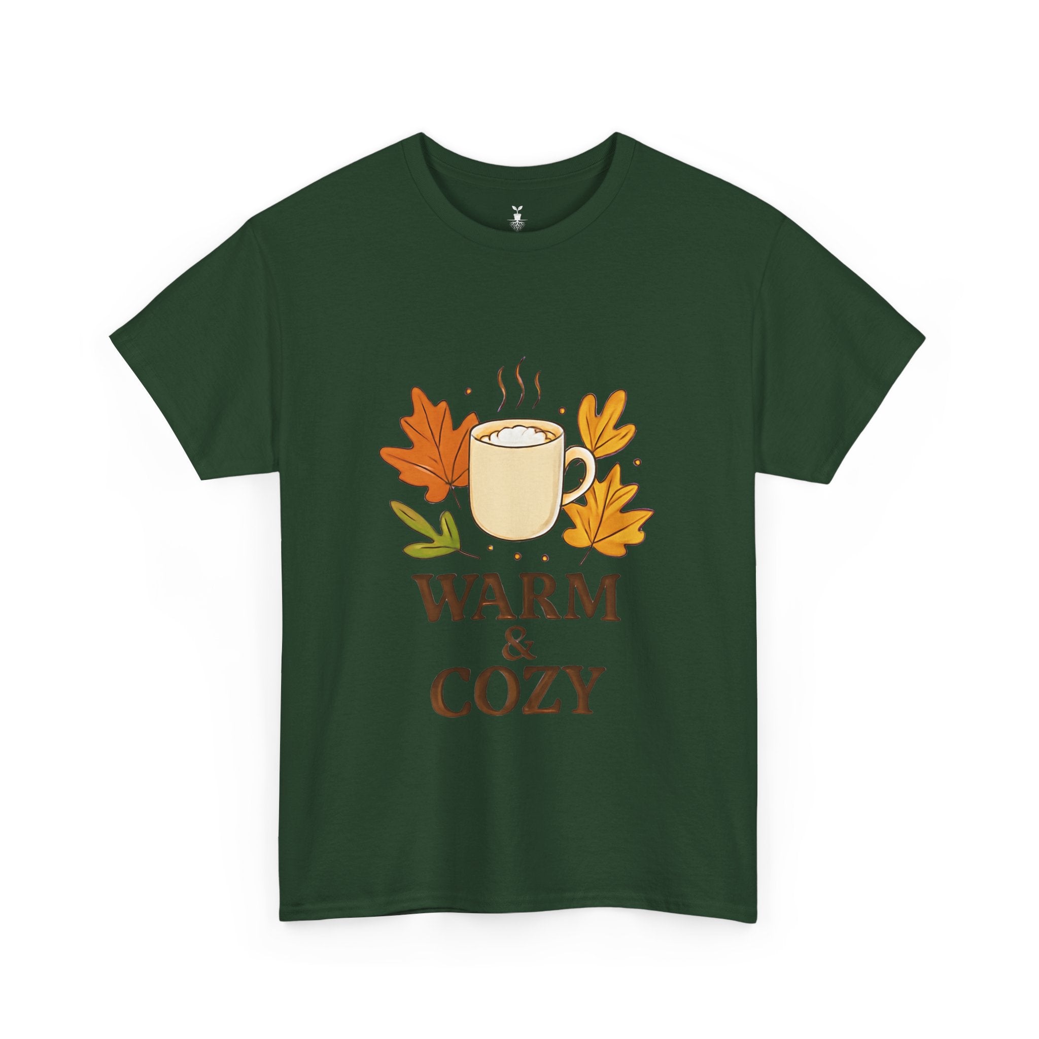 Autumn Coffee Mug with Fall Leaves Warm and Cozy T-Shirt
