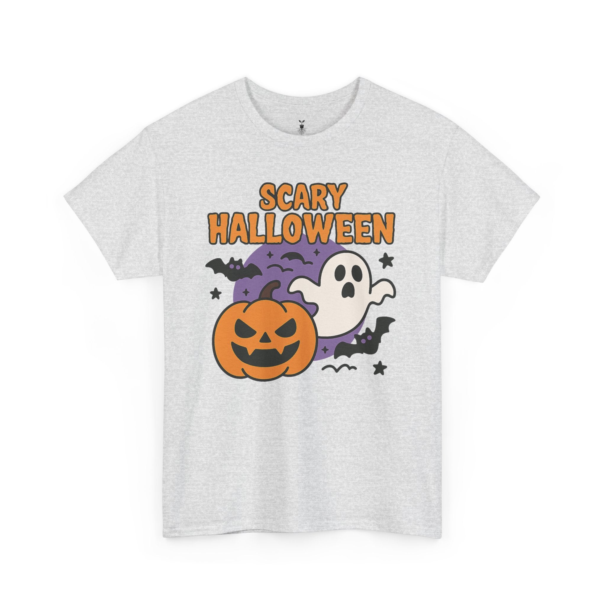 Scary Halloween with Ghost, Pumpkin, and Bats T-Shirt