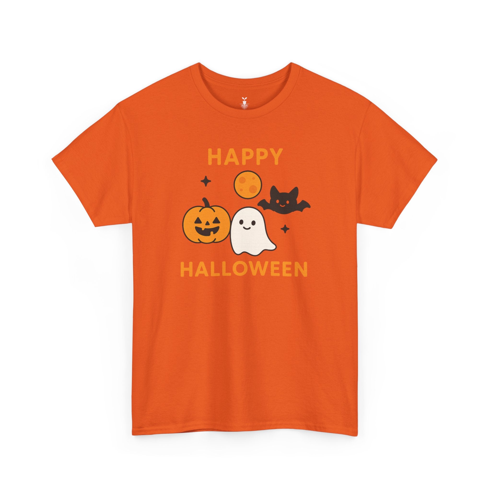 Cartoon Pumpkin, Ghost & Bat T-Shirt