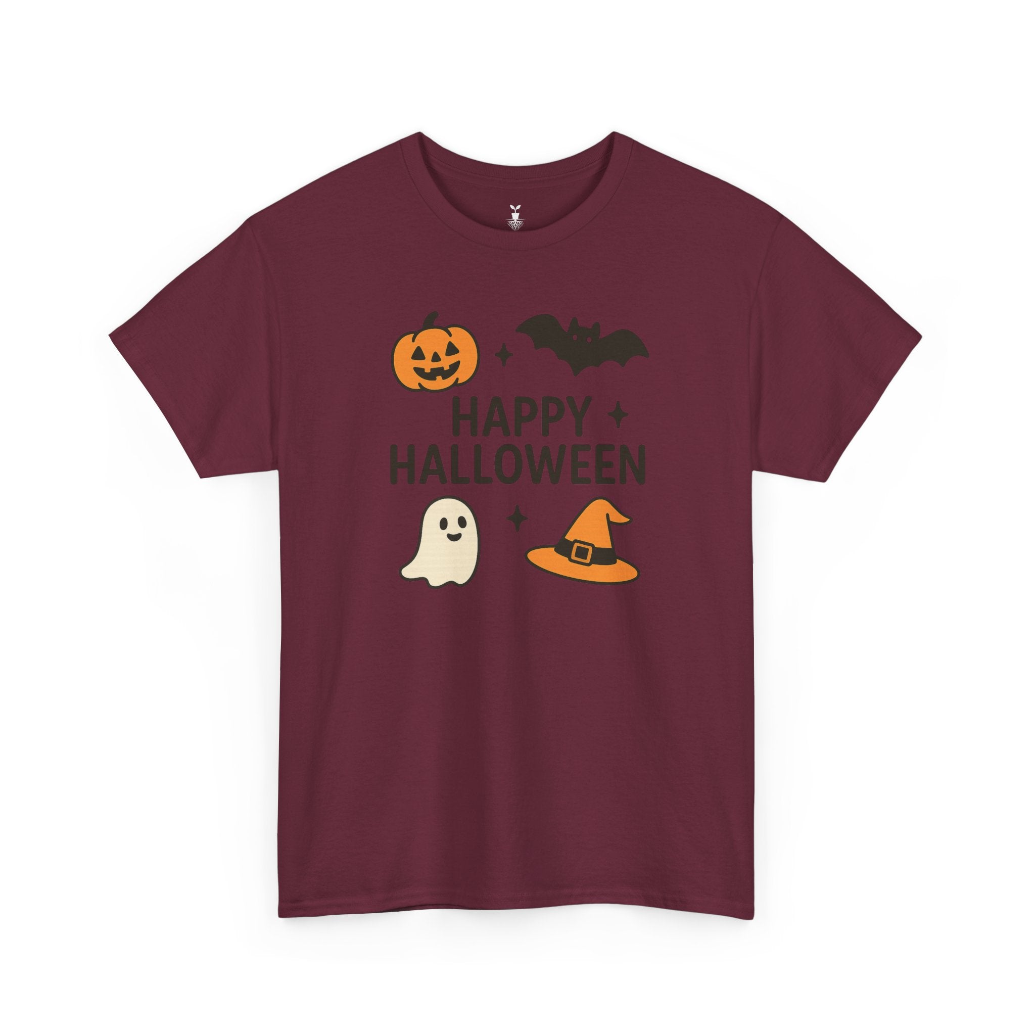 Ghost, Pumpkin, Bat & Witch Hat T-Shirt