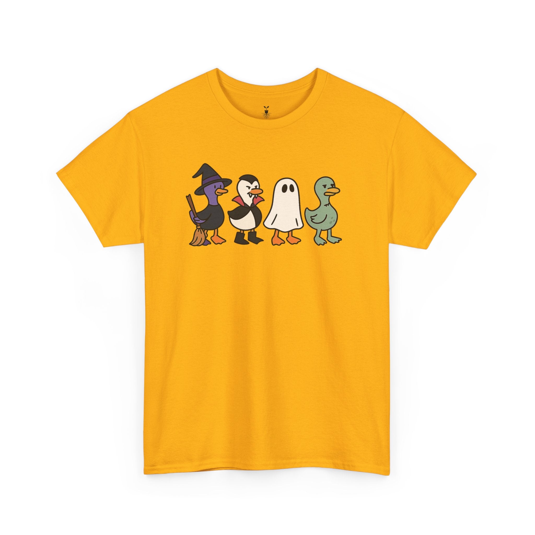 Cute Halloween Ducks in Witch, Vampire, Ghost, and Zombie T-Shirt