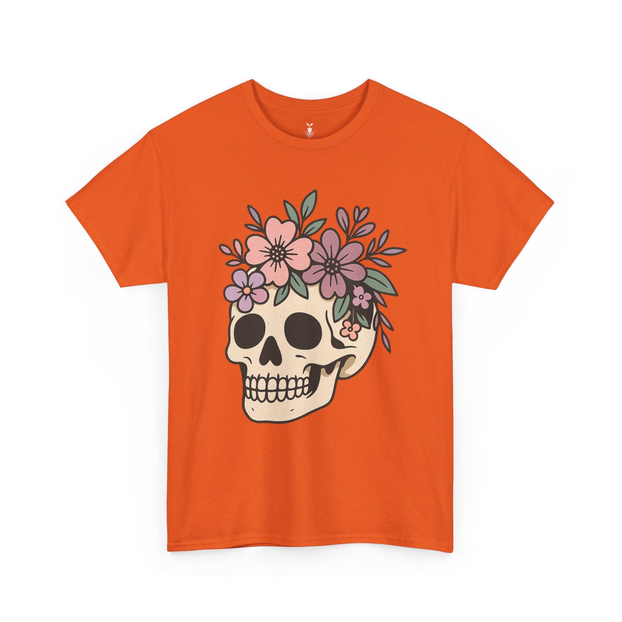 Halloween Skull Boho Flower tshirt