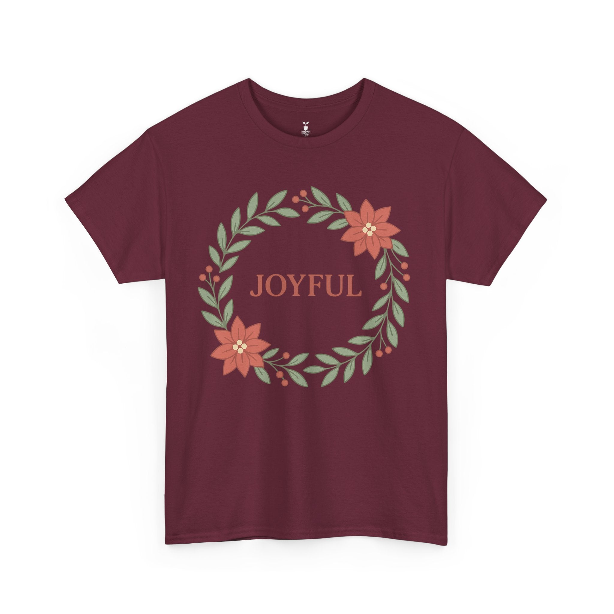 Floral Joyful Christmas T-Shirt