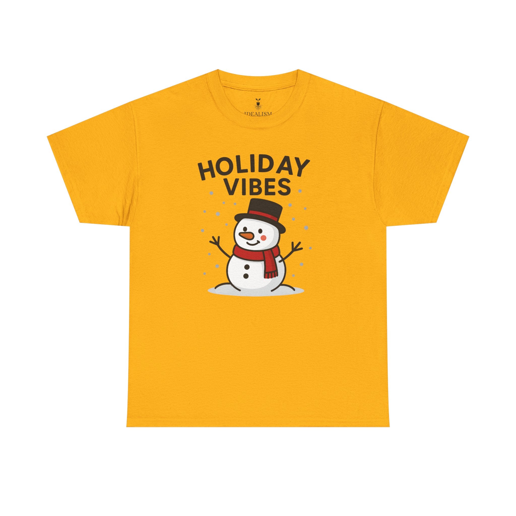 Holiday Vibes Snowman Christmas T-Shirt