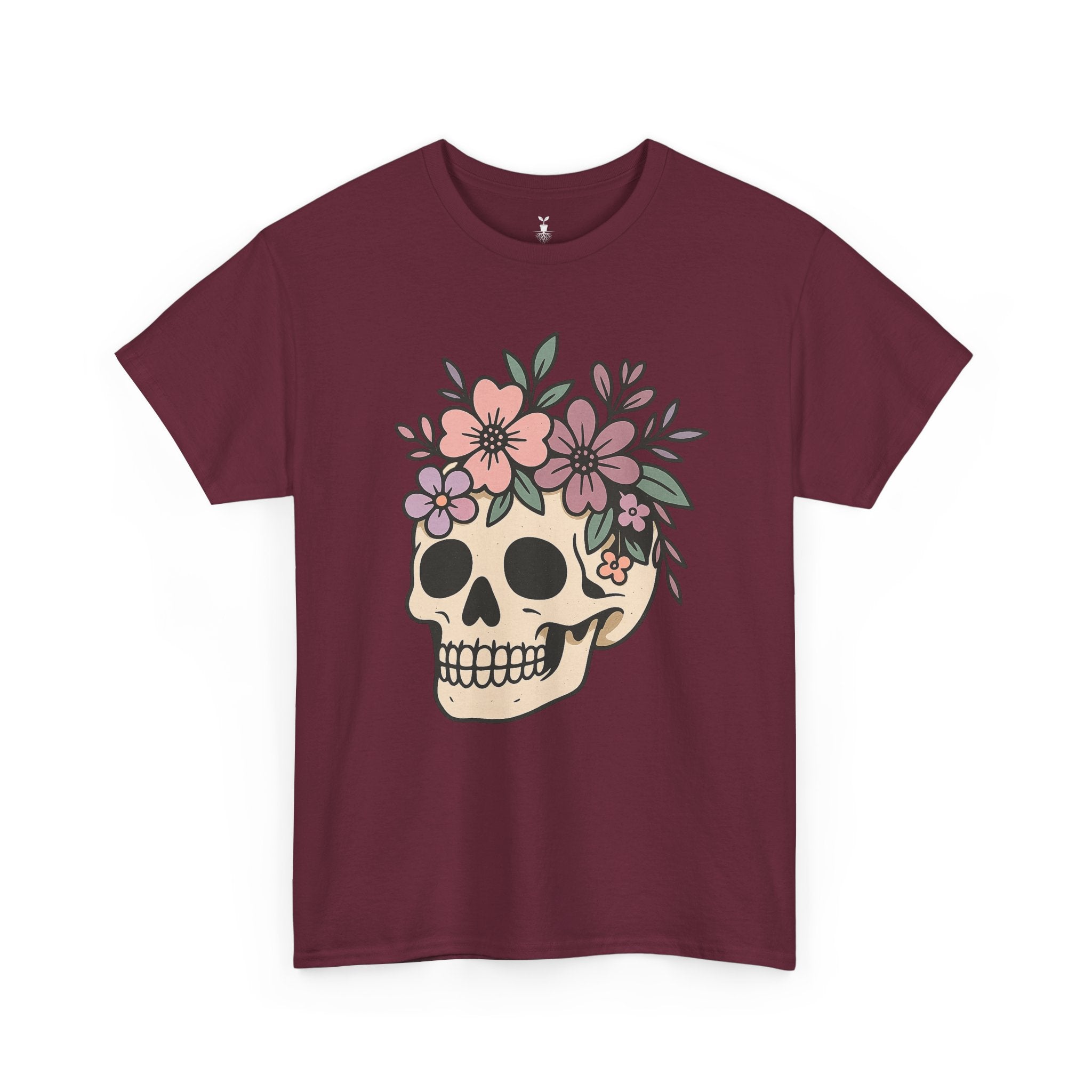 Halloween Skull Boho Flower tshirt