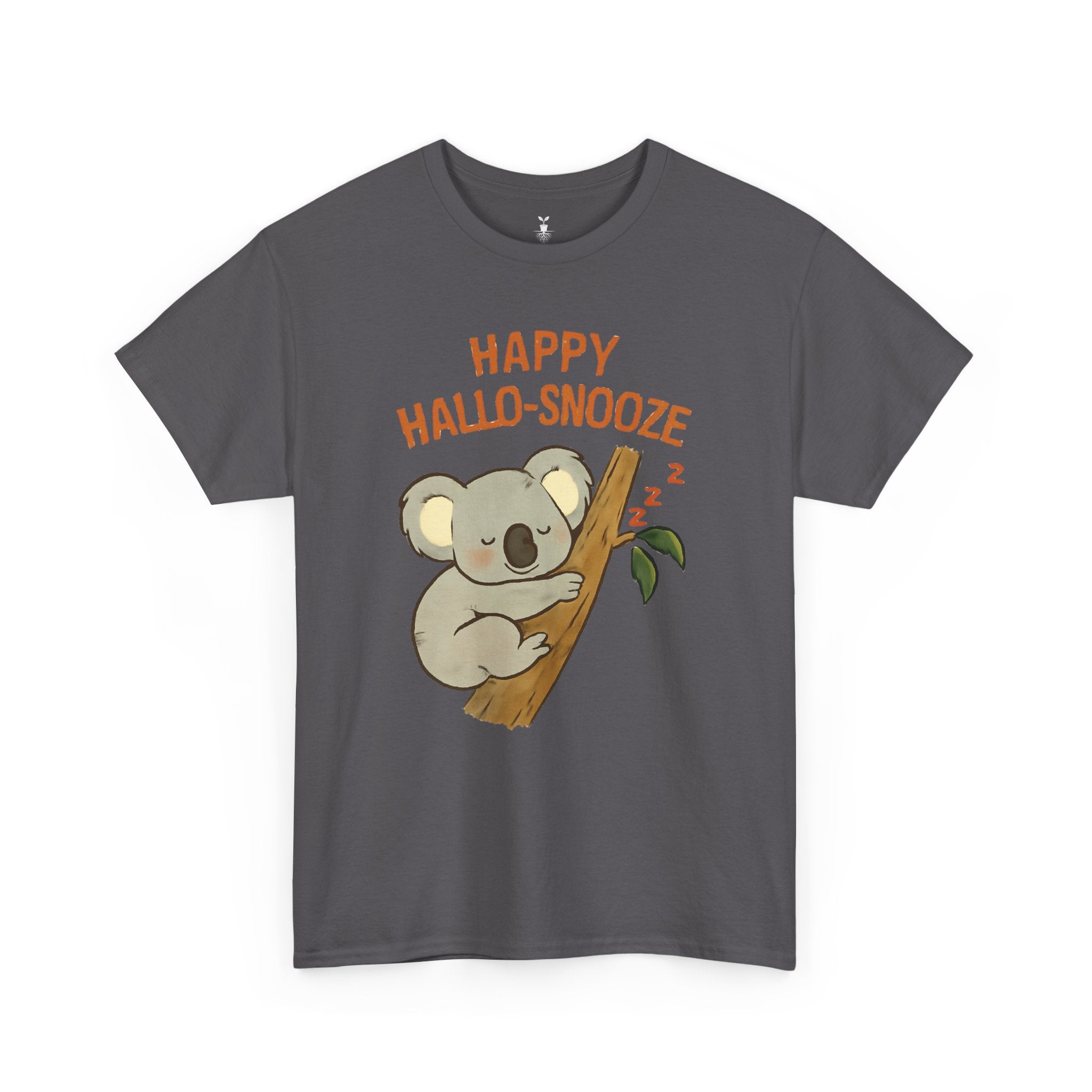 Happy Hallo-Snooze T-Shirt – Funny Sleeping Koala Halloween Graphic Tee, Cute Spooky Season Shirt with Autumn Vibes