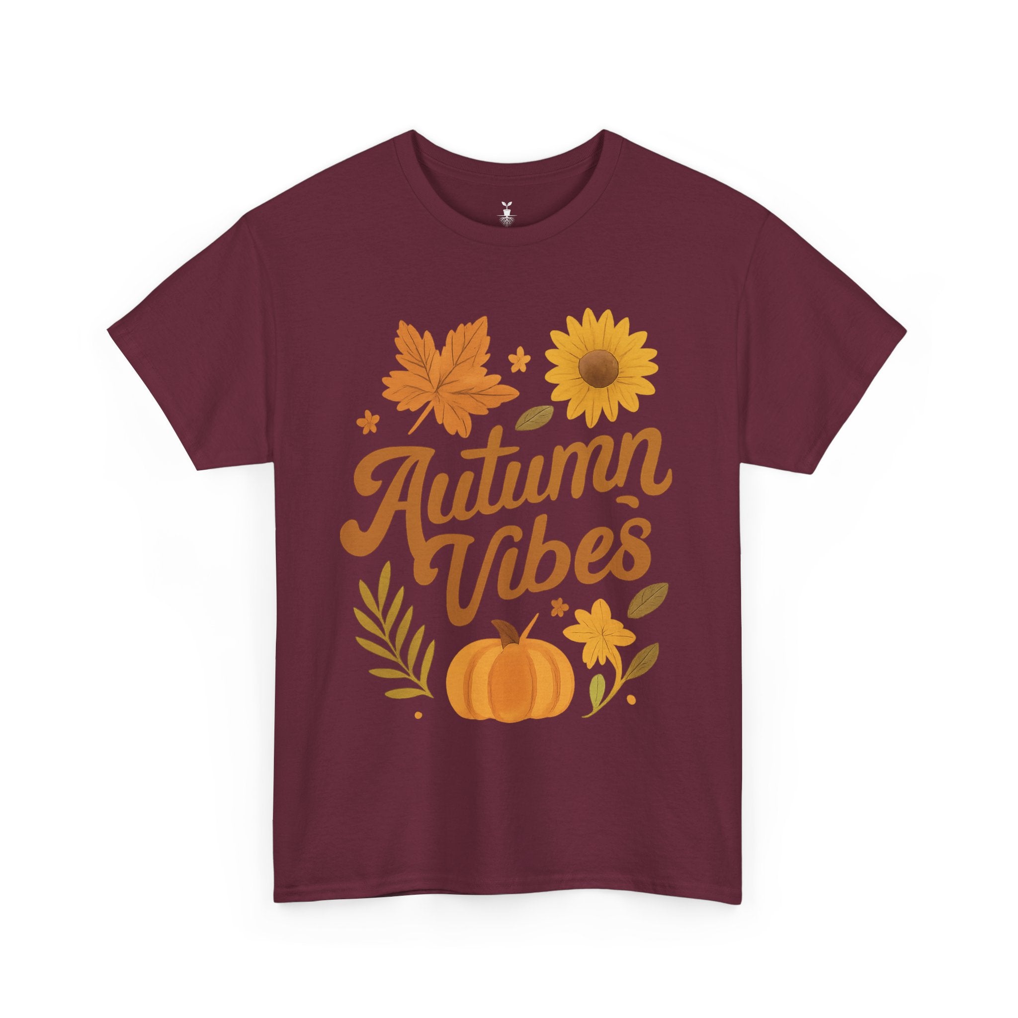 Autumn Vibes with Pumpkin, Maple Leaf, Sunflower T-Shirt