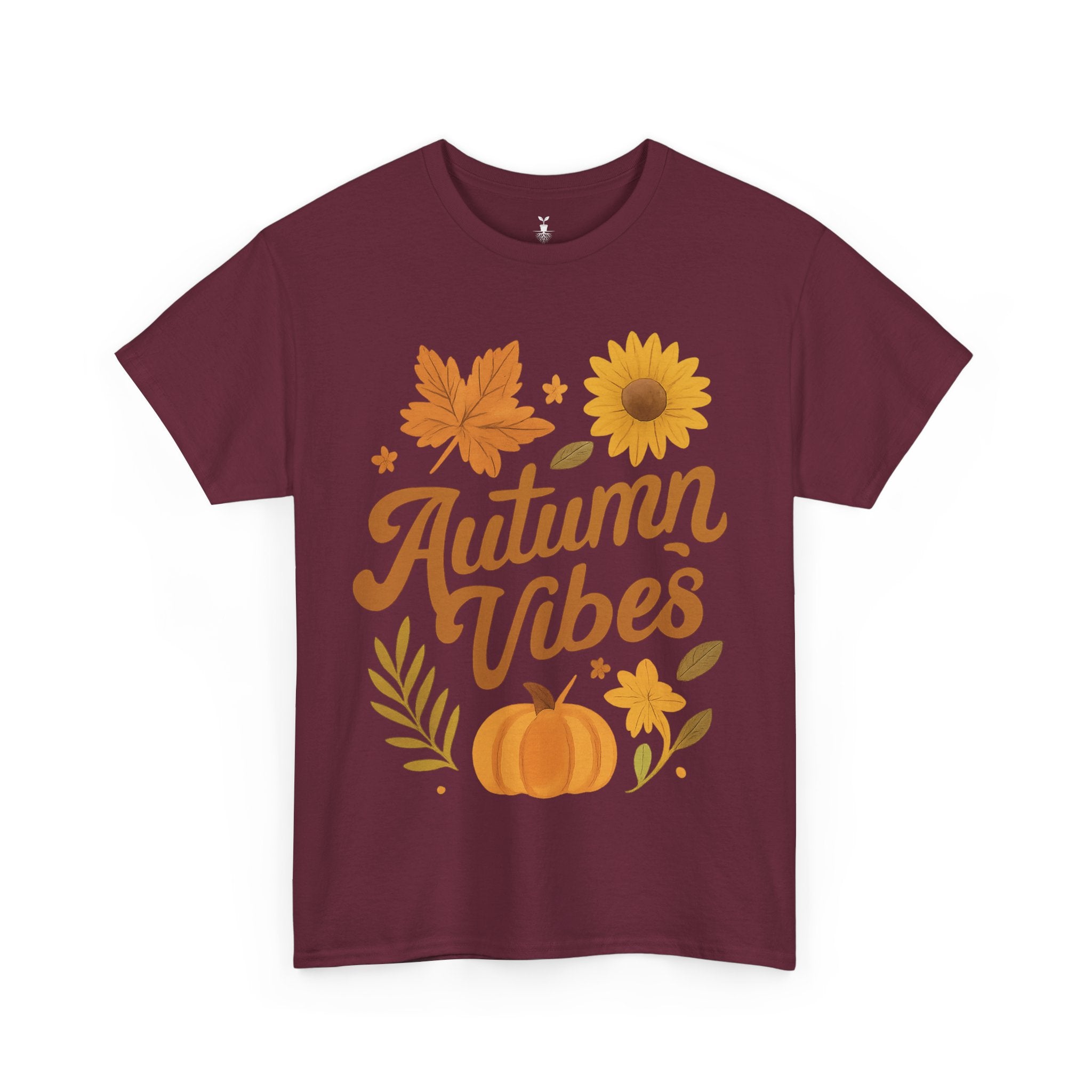 Autumn Vibes with Pumpkin, Maple Leaf, Sunflower T-Shirt