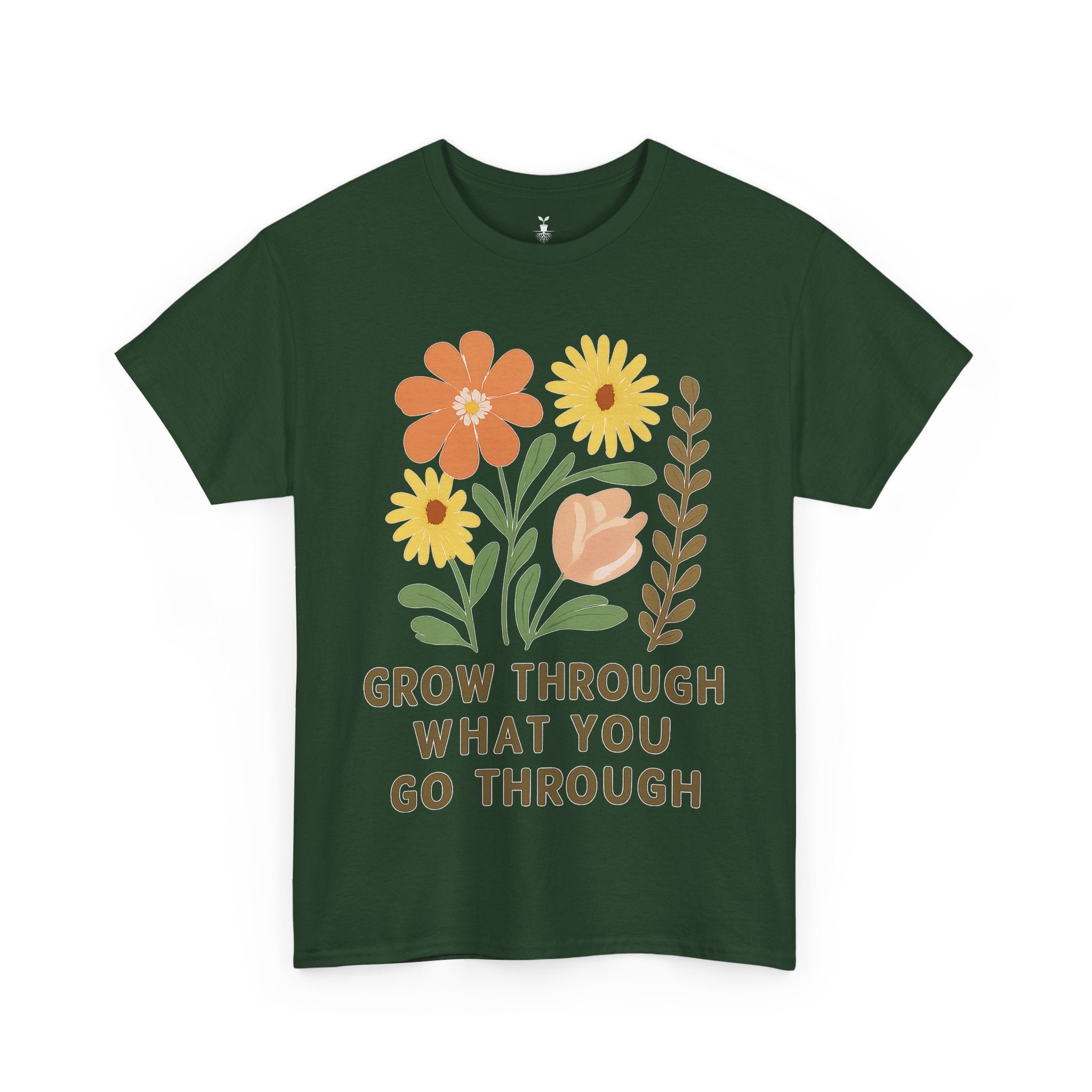 Boho Floral Grow Through What You Go ThroughT-Shirt